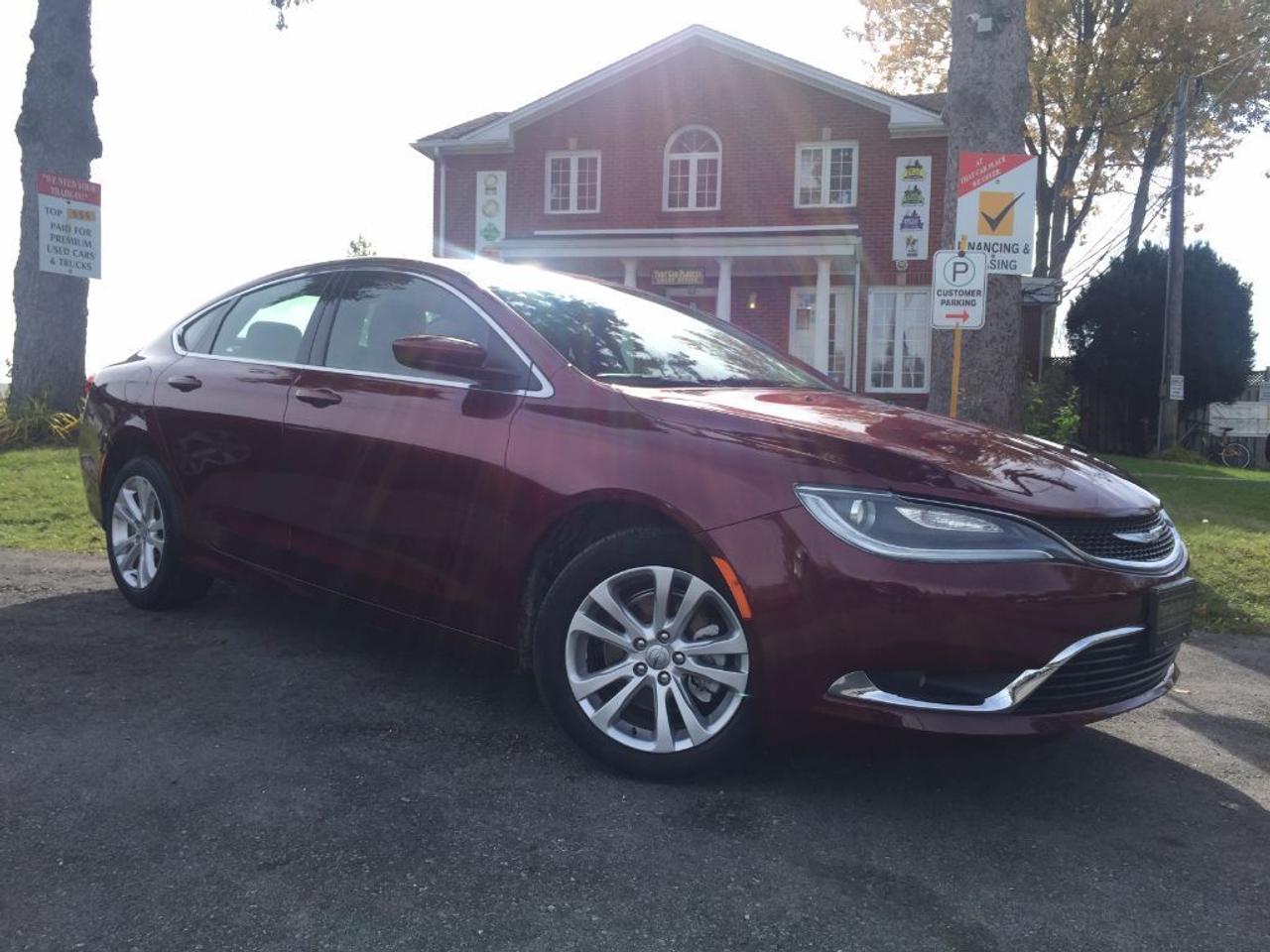 <p>This 2016 Chrysler 200 Limited comes LOADED with BLUETOOTH, HEATED FRONT ROW SEATS, AUX/USB/CD/MP3 connectivity for your IPHONE/IPOD or ANDROID music playing device plus Satellite Radio, Power Driver Seat and the sleek Rotary Dial Shifter which is located in the middle section of the vehicle next to the Parking Brake button and Climate Controls. Call 1-519-686-7253 or Visit 443 Exeter Rd.</p>
<ul>
<li class=li1><span class=s2>Voted&nbsp;<strong><em>#1 Best Used Car Dealership</em></strong>&nbsp;through 2014 - 2016 in London, Ontario</span></li>
<li class=li1><span class=s2>Voted&nbsp;<strong><em>Top Choice Award</em></strong>&nbsp;in 2015 and 2016</span></li>
<li class=li1><span class=s2>Voted&nbsp;<strong><em>London&rsquo;s Readers&rsquo; Choice Award</em></strong>&nbsp;2014 and 2015&nbsp;</span></li>
<li class=li1><span class=s2><strong><em>A+</em></strong><strong><em>Better Business Bureau rating</em></strong></span></li>
<li class=li1><span class=s2>We have been in business for&nbsp;</span><span class=s4><strong>27yrs</strong></span><span class=s2><strong><em>&nbsp;</em></strong></span></li>
<li class=li1><span class=s2>Most liked used car dealer on social media in Canada</span></li>
<li class=li1><span class=s2>We use an exclusive 3rd party tool that accurately monitors vehicle prices to guarantee our customers get the best value.&nbsp;</span></li>
<li class=li1><span class=s2><strong><em>NO NEED FOR HAGGLING!&nbsp;</em></strong></span></li>
<li class=li1><span class=s2><strong><em>NO HIDDEN ADMIN. FEES!</em></strong></span></li>
<li class=li1><span class=s2><strong><em>Just honesty and integrity at no additional charge</em></strong></span></li>
<li class=li1><span class=s2>All vehicles:</span></li>
<ul>
<li class=li1><span class=s2>Go through Safety inspection with 30 days 100% safety related items warranty completed by us</span></li>
<li class=li1><span class=s2>With below 50% brakes will be replaced&nbsp;</span></li>
<li class=li1><span class=s2>Receive a semi-synthetic oil-lube-filter</span></li>
<li class=li1><span class=s2>Undergo Emissions test and an extensive inspection</span></li>
<li class=li1><span class=s2>Include a FREE CarProof Report</span></li>
<li class=li2><span class=s2>Purchased include FREE cleanup and detailing</span></li>
</ul>
<li class=li2><span class=s2>Our&nbsp;<em>Finance Specialists</em>&nbsp;will do their best to:</span></li>
<ul>
<li class=li2><span class=s2>Provide&nbsp;<strong><em>SAME-DAY APPROVALS</em></strong></span></li>
<li class=li2><span class=s2>Ensure achieving the&nbsp;<strong><em>LOWEST INTEREST RATE &</em></strong>&nbsp;<strong><em>BEST TERMS&nbsp;</em></strong>possible</span></li>
<li class=li2><span class=s2>Provide&nbsp;<strong><em>FULLY OPEN-END LOANS *pay them off any time with no penalty*</em></strong></span></li>
</ul>
<li class=li3><span class=s2>Whether its good, bad or no credit, bankruptcy, proposal, divorce or repossessions. $0 down Apply securely with confidence at&nbsp;<a href=http://bit.ly/2cg4WeM><span class=s5>http://bit.ly/2cg4WeM</span></a></span><span class=s6>&nbsp;</span></li>
<li class=li3><span class=s2>We make the buying process SIMPLE and STRESS-FREE, our reviews speak for themselves:</span></li>
<ul>
<li class=li4><span class=s8><strong><em>Google</em></strong><em>:</em></span><span class=s9><a href=http://bit.ly/2cK4fi3><span class=s10>http://bit.ly/2cK4fi3</span></a></span></li>
<li class=li5><span class=s8><strong><em>DealerRater:</em></strong></span><span class=s12><a href=http://bit.ly/2cIdFI1><span class=s5>http://bit.ly/2cIdFI1</span></a></span></li>
<li class=li5><span class=s8><strong><em>N49.com:</em></strong></span><span class=s12><a href=http://bit.ly/2bYZlOh><span class=s5>http://bit.ly/2bYZlOh</span></a></span></li>
<li class=li5><span class=s8><strong><em>BBB:</em></strong></span><span class=s9>&nbsp;<a href=http://go.bbb.org/2cK5Cxd><span class=s5>http://go.bbb.org/2cK5Cxd</span></a></span></li>
</ul>
</ul>
<p>&nbsp;**Payments are based off qualifying monthly term $0 down & 4.9% interest. Qualifying term and rate of borrowing varies by lender. Example: The cost of borrowing on a vehicle with a purchase price of $10000 at 4.9% over 60 month term is $1499.78. Rates are subject to change without notice.&nbsp;</p>