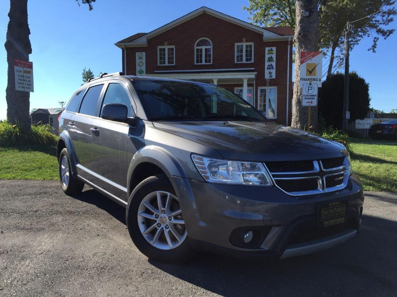 <p>This 2013 Dodge Journey SXT has a CLEAN CARPROOF and comes loaded with Bluetooth, Tinted Windows, USB/AUX/CD/Mp3 connectivity for your iPod, iPhone or Android music playing device, Push Button Start, Spacious Hidden Rear Floor Compartments, Rear Privacy/Retractable Trunk Cover and is Extremely Clean both Inside & Out. Call 1-519-686-7253 or Visit 443 Exeter Rd.</p>
<ul>
<li class=li1><span class=s2>Voted&nbsp;<strong><em>#1 Best Used Car Dealership</em></strong>&nbsp;through 2014 - 2016 in London, Ontario</span></li>
<li class=li1><span class=s2>Voted&nbsp;<strong><em>Top Choice Award</em></strong>&nbsp;in 2015 and 2016</span></li>
<li class=li1><span class=s2>Voted&nbsp;<strong><em>London&rsquo;s Readers&rsquo; Choice Award</em></strong>&nbsp;2014 and 2015&nbsp;</span></li>
<li class=li1><span class=s2><strong><em>A+</em></strong><strong><em>Better Business Bureau rating</em></strong></span></li>
<li class=li1><span class=s2>We have been in business for&nbsp;</span><span class=s4><strong>27yrs</strong></span><span class=s2><strong><em>&nbsp;</em></strong></span></li>
<li class=li1><span class=s2>Most liked used car dealer on social media in Canada</span></li>
<li class=li1><span class=s2>We use an exclusive 3rd party tool that accurately monitors vehicle prices to guarantee our customers get the best value.&nbsp;</span></li>
<li class=li1><span class=s2><strong><em>NO NEED FOR HAGGLING!&nbsp;</em></strong></span></li>
<li class=li1><span class=s2><strong><em>NO HIDDEN ADMIN. FEES!</em></strong></span></li>
<li class=li1><span class=s2><strong><em>Just honesty and integrity at no additional charge</em></strong></span></li>
<li class=li1><span class=s2>All vehicles:</span></li>
<ul>
<li class=li1><span class=s2>Go through Safety inspection with 30 days 100% safety related items warranty completed by us</span></li>
<li class=li1><span class=s2>With below 50% brakes will be replaced&nbsp;</span></li>
<li class=li1><span class=s2>Receive a semi-synthetic oil-lube-filter</span></li>
<li class=li1><span class=s2>Undergo Emissions test and an extensive inspection</span></li>
<li class=li1><span class=s2>Include a FREE CarProof Report</span></li>
<li class=li2><span class=s2>Purchased include FREE cleanup and detailing</span></li>
</ul>
<li class=li2><span class=s2>Our&nbsp;<em>Finance Specialists</em>&nbsp;will do their best to:</span></li>
<ul>
<li class=li2><span class=s2>Provide&nbsp;<strong><em>SAME-DAY APPROVALS</em></strong></span></li>
<li class=li2><span class=s2>Ensure achieving the&nbsp;<strong><em>LOWEST INTEREST RATE &</em></strong>&nbsp;<strong><em>BEST TERMS&nbsp;</em></strong>possible</span></li>
<li class=li2><span class=s2>Provide&nbsp;<strong><em>FULLY OPEN-END LOANS *pay them off any time with no penalty*</em></strong></span></li>
</ul>
<li class=li3><span class=s2>Whether its good, bad or no credit, bankruptcy, proposal, divorce or repossessions. $0 down Apply securely with confidence at&nbsp;<a href=http://bit.ly/2cg4WeM><span class=s5>http://bit.ly/2cg4WeM</span></a></span><span class=s6>&nbsp;</span></li>
<li class=li3><span class=s2>We make the buying process SIMPLE and STRESS-FREE, our reviews speak for themselves:</span></li>
<ul>
<li class=li4><span class=s8><strong><em>Google</em></strong><em>:</em></span><span class=s9><a href=http://bit.ly/2cK4fi3><span class=s10>http://bit.ly/2cK4fi3</span></a></span></li>
<li class=li5><span class=s8><strong><em>DealerRater:</em></strong></span><span class=s12><a href=http://bit.ly/2cIdFI1><span class=s5>http://bit.ly/2cIdFI1</span></a></span></li>
<li class=li5><span class=s8><strong><em>N49.com:</em></strong></span><span class=s12><a href=http://bit.ly/2bYZlOh><span class=s5>http://bit.ly/2bYZlOh</span></a></span></li>
<li class=li5><span class=s8><strong><em>BBB:</em></strong></span><span class=s9>&nbsp;<a href=http://go.bbb.org/2cK5Cxd><span class=s5>http://go.bbb.org/2cK5Cxd</span></a></span></li>
</ul>
</ul>
<p>&nbsp;**Payments are based off qualifying monthly term $0 down & 4.9% interest. Qualifying term and rate of borrowing varies by lender. Example: The cost of borrowing on a vehicle with a purchase price of $10000 at 4.9% over 60 month term is $1499.78. Rates are subject to change without notice.&nbsp;</p>