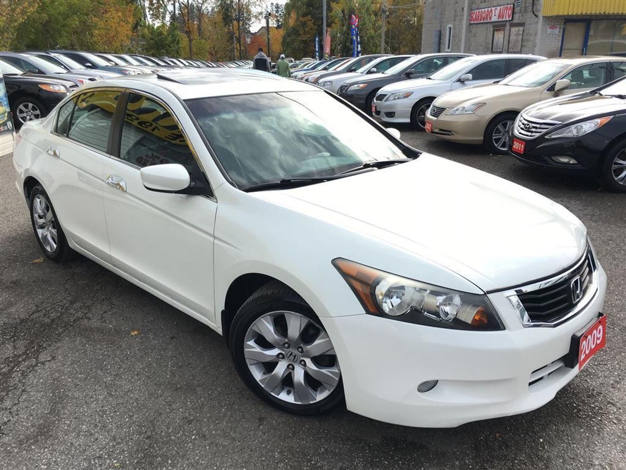 WE FINANCE EVERYONE! 25 YEARS SERVING THE COMMUNITY, SAME LOCATION, SAME PHONE # 416-287-0020. JOIN us on TWITTER @Scarboro_East and LIKE us on FACEBOOK @ScarboroEast for an early lead on upcoming inventory, monthly promotions, tips and advice   ------------------------------------------------------------------------------------------------------------------------------------  4D , AUTO , FULLY LOADED WITH LEATHER INTERIOR AND POWER MOON ROOF , ALLOY WHEELS , POWER AND HEATED SEATS , POWER WINDOWS , POWER DOOR LOCK , CRUISE CONTROL , TILT STEERING , POWER STEERING CONTROL AND MUCH MORE ,189000KMS ALL HI WAY KMS , LOCAL NEW CAR TRADE , LOOKS AND DRIVES LIKE NEW!  ------------------------------------------------------------------------------------------------------------------------------------  PLEASE MAKE SURE ALL INFORMATION AND OPTIONS ( AIR CONDITION) ARE CORRECT AND WORKING PRIOR TO PURCHASE , ADVERTISING COULD HAVE MISTAKES (COPY &PAST) PLEASE READ ALL DOCUMENTATION ( HISTORY ) AND BILL OF SALE , DUC FEE $495 WILL APPLY IN FINANCE DEALS   ------------------------------------------------------------------------------------------------------------------------------------  ALL FUNDS HAS TO BE CERTIFIED ONLY . *All Prices are unfit prices plus HST. Vehicle is not drivable if not certified and not E-tested. SAFETY AND E TEST ARE AVAILABLE FOR $695 WITH 36 DAYS SAFETY WARRANTY ON ALL THE SAFETY ITEMS , LICENSING AND GAS PLUS $10 OMVIC FEE ARE EXTRA  ------------------------------------------------------------------------------------------------------------------------------------  At SCARBORO E AUTO LTD we try and make your dreams come true at www.scarboroeauto.ca Good credit, bad credit or no credit at all. Our team of finance managers have worked their magic arranging finance or a lease for many of scarboro e auto?s customers. scarbro e auto, used car and all makes certified used vehicle volume dealer is located in scarborough ( pickering boarder) 4663 Kingston roads. Just 2 lights east of morning side scarborough. Not far from pickering , Ajax, Whitby, Oshawa, Markham, Toronto, New market, Richmond hill, Thorn hill, Agincourt, Milliken, Malvern and much of the greater Toronto area or GTA. if you are looking for a used Honda civic, a used Honda , a used toyota , a used nissan, a used mazda, a used , a used suzuki, a used kia, a used subaru, a used ford,a used chevy,a used gmc, a used pontiac, a used buick, a used bmw , a used mercedes , a used vw , a used audi , a used van or truck. scarboro e auto is waiting for you with one of the largest inventories in the greater Toronto and Pickering area. scarboro e auto has a great selection of certified used vehicles. our certified used vehicles are listed in auto trader, Toronto?s kijiji and our own web site www.scarboroeauto.ca to be eligible as one of the oldest certified used car . scarboro e auto offer preferred finance rates, powertrain warranty, e tested, safety and certified. Come in or call us at 416 287 0020 and ask us about a used car , a used van, a used SUV. Do not wait for a Saturday sale to take advantage of one of the biggest selection of used low price cars, vans and used SUVs in Ontario. scaroboro e auto ltd is your best