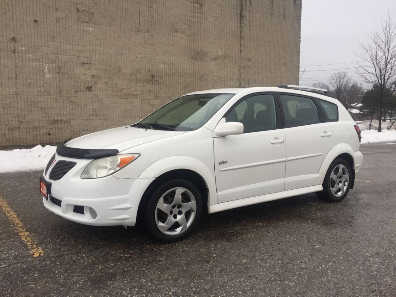 For More Great Deals Check Out our Website www.d2auto.ca

2006 Pontiac Vibe Same As Toyota Matrix (google it)
-Automatic Transmission
-4 Cylinder Gas Saver
-4 Door
-5 Passenger
-Power Windows
-Power Door Locks
-Power Mirrors
-Power Sunroof
-Cruise Control
-Air Conditioning
-CD Player
-Tilt Steering
-Roof Rack
-Fog Lights
-Key Less Entry
-Certified and E-Tested

Has 202KM on it. Runs and Drives Excellent. Please Call Before Coming To Confirm Availability...100% FINANCING APPROVAL. A Finance FEE of $495 WILL APPLY IN ALL FINANCE DEALS. No admin fee on any used vehicle purchase. Call now and book your appointment for a test drive.... 416-886-7788..visit us at www.d2auto.ca...or at the corner of Kingston Rd and Scarborough Golf Club Rd...3748 Kingston rd in Scarborough

FEEL FREE TO CHECK OUT OUR WEBSITE FOR MORE VEHICLES WWW.D2AUTO.CA

416-886-7788
D2 AUTO SALES
3748 KINGSTON RD
SCARBOROUGH, M1J 3H5

HST EXTRA, LICENSING EXTRA
PRICES SUBJECT TO CHANGE WITHOUT NOTICE
PLEASE CALL TO VERIFY ALL INFORMATION

BUSINESS HOURS
MONDAY-FRIDAY 9:00AM-6:00PM
SATURDAYS 9:00AM-5:00PM
SUNDAYS CLOSED
