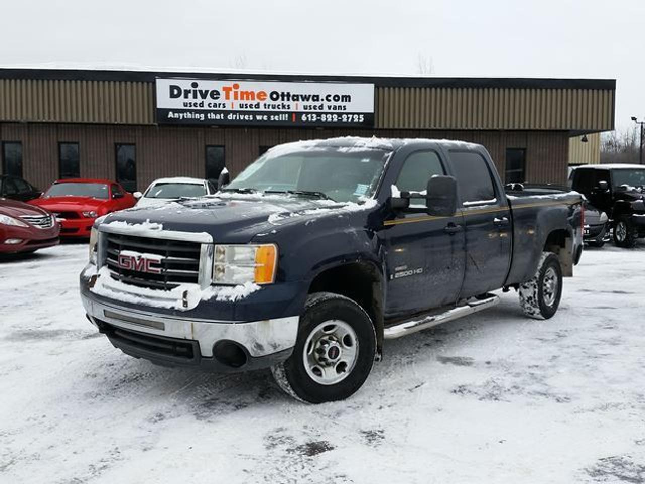 WOW!! A DUROMAX DIESEL AT A AFFORDABLE PRICE... CREW CAB, 4X4, 6 PASSENGER, FULLY LOADED WITH DRIVER POWER SEAT, CLIMATE CONTROL, TOW PKG AND MORE! SAFETY AND ETEST INCLUDED. SEE MORE AT DRIVETIMEOTTAWA.COM, DRIVE4LESS. *TAXES AND LICENSE EXTRA. COME VISIT US/VENEZ NOUS VISITER!