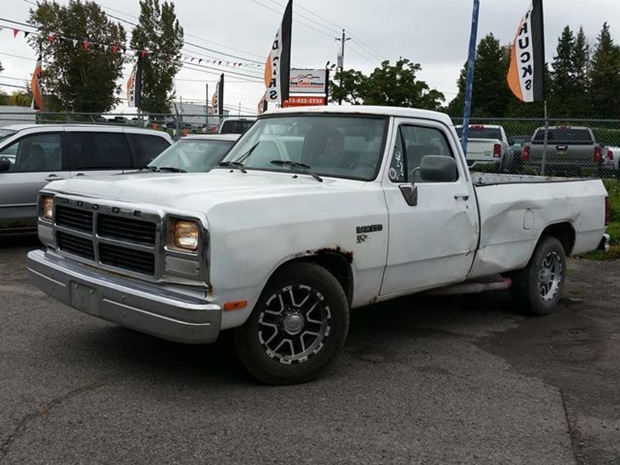A TRUE CLASSIC.. 5.2L V8, AUTOMATIC. TRUCK RUNS GREAT. SOLD AS IS AS SEEN. DRIVETIMEOTTAWA.COM, DRIVE4LESS. *TAXES AND LICENSE EXTRA.

As per new rules enacted by OMVIC (Ontario Motor Vehicle Industry Council), of which we are a member in great standing, the following statement must apply to vehicles being sold as is.
This vehicle is being sold as-is, unfit, not e-tested and is not represented as being in a road worthy condition, mechanically sound or maintained at any guaranteed level of quality. The vehicle may not be fit for use as a means of transportation and may require substantial repairs at the purchasers expense. It may not be possible to register the vehicle to be driven in its current condition.