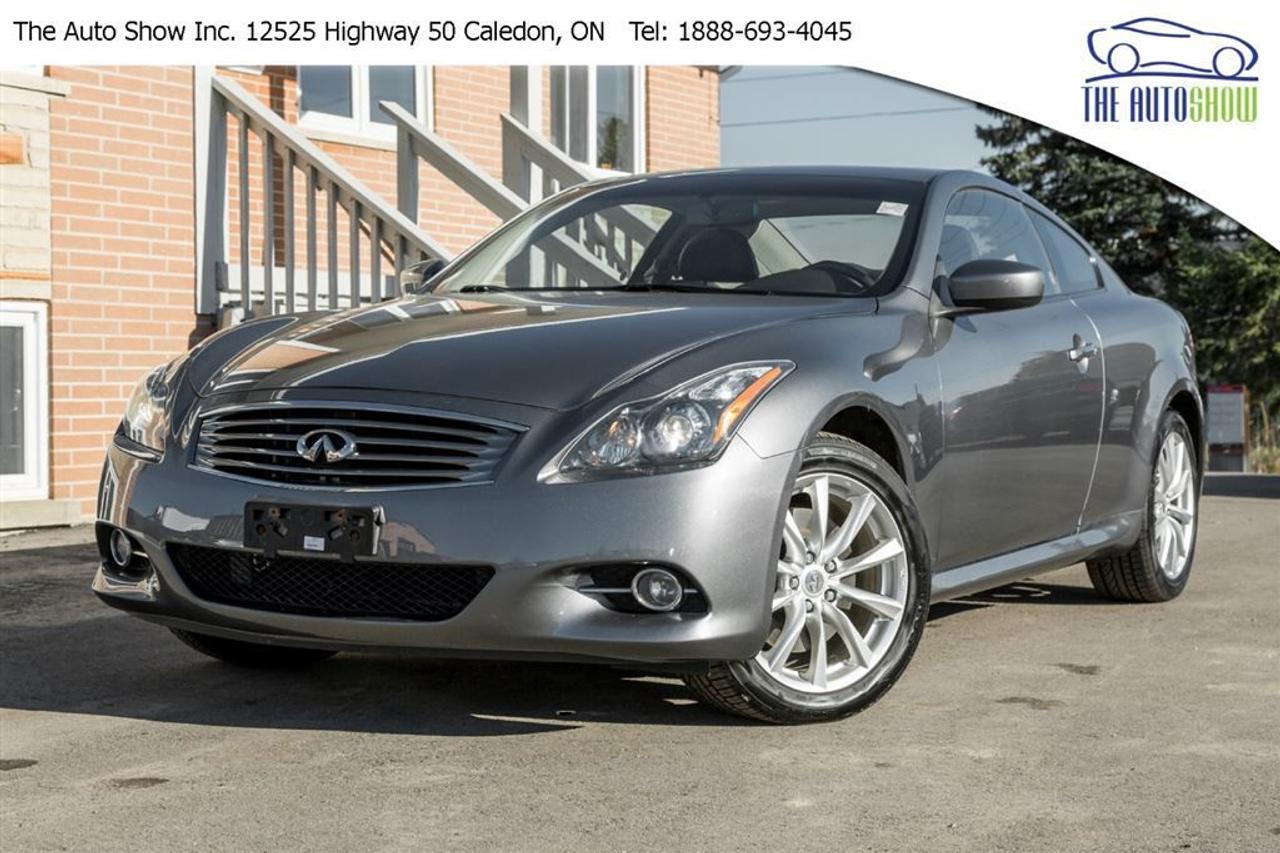 ACCIDENT FREE! ONE OWNER! NON SMOKER! CANADIAN VEHICLE! This 2012 Infiniti G37x AWD is a fantastic choice if youre looking for a reliable sport coupe that delivers comfort, luxury and performs in any weather condition . This Infiniti G37x is equipped with premium features such as leather, backup camera, sunroof, AWD and a long list of standard features! It has been well maintained and comes safety certified / e-tested, The Auto Show takes pride in offering every vehicle with no hidden fees or costs, advertised price does not include taxes and licensing fees. Available extended warranty options! Financing available for any type of credit history, come for a test drive today! Trade-in vehicles welcome! Book your appointment in advance to insure availability. No pressure and quick process! Let us find the right vehicle for you!     Located at 12525 Highway 50 on the Caledon/Bolton border, The Auto Show Inc is here to serve you better! With over 10 years in the business and 2 retail locations, we have the experience and knowledge to help you get behind the wheel of the right vehicle that meets your needs! Call today to speak with one of our product experts.     To our valued customers from Mississauga, Brampton, Oakville, Burlington, Hamilton, Barrie, Sudbury, Orangeville, Scarborough, London, Kitchener, Oshawa, Ajax, Pickering, we will be happy to serve you & we appreciate your drive down. We arrange shipping to anywhere in Canada &ndash; customers from all parts of Canada are welcomed to inquire.