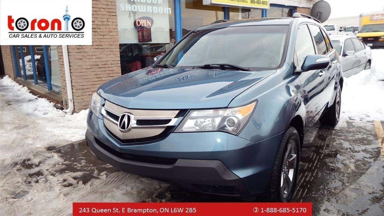 2008 Acura MDX TECH PACKAGE/Pwr Tail Gate**NAVIGATION**BACK UP CAMERA****IMMACULATE**ALLOY**LEATHER** CERTIFIED**E-TESTED**$10999***  2 year power train warranty   *AUTOMATIC TRANSMISSION*POWER WINDOWS*POWER LOCK*KEYLESS ENTRY*POWER MIRRORS*AIR CONDITIONER    * Free CarProof Report with every vehicle!  Free Car Proof Report with every vehicle!   * Got a vehicle to trade? Drive it in and have our professional appraiser look at it!   * Financing available! Bad Credit? No Credit? Bankrupt? Well help you rebuild your credit!  * Low finance rates available! (Based on Credit rating and On Approved Credit)   * we also have financing options available starting @4.9% O.A.C  *All credits are approved, bad, Good, New!!!!  *We also have warranty available up to 4 years.   *please contact us for more info.  *BOOK A ROAD TEST CALL US @416-857-5700   *LOCATION @ 243 QUEEN ST E-BRAMPTON-ONT-L6W2B5  *www.autotrader.com/torontocarsales