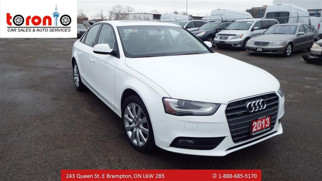 Used 2013 Audi A4 2.0T Premium/NO ACCIDENT/SUNROOF/ALLOY/LEATHER/CER for sale in Brampton, ON