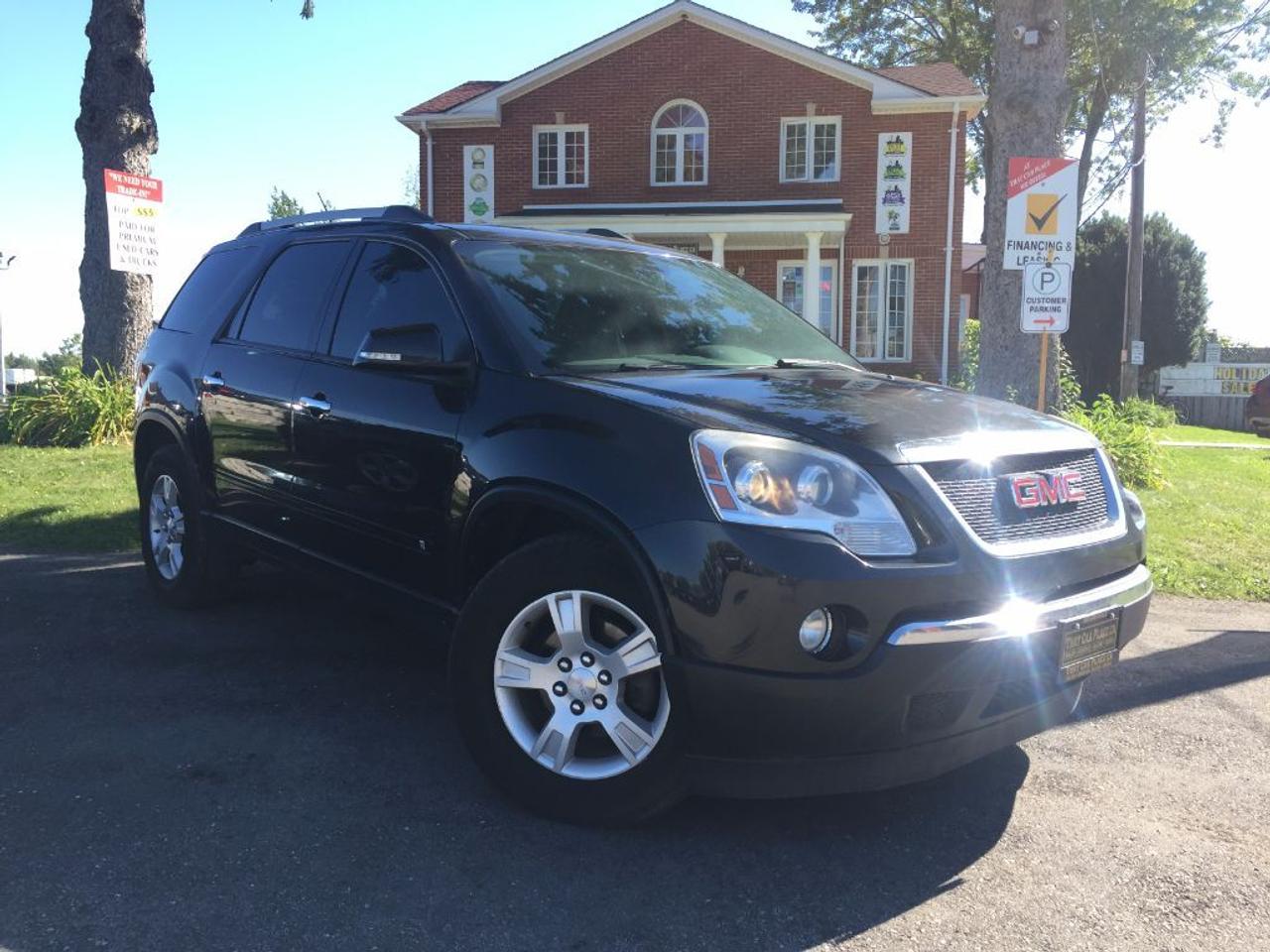 <p>This loaded 7 Passenger 2010 GMC Acadia is priced to sell and wont be here long. Extremely clean inside and out this vehicle comes equipped with a Rear Backup Cam/Sensors, Bluetooth, Alloys, Tint, V6 engine and many more awesome features. Call 1-519-686-7253 or come visit us at 443 Exeter Rd. That Car Place.</p>
<ul>
<li class=li1><span class=s2>Voted&nbsp;<strong><em>#1 Best Used Car Dealership</em></strong>&nbsp;through 2014 - 2017 (4 yrs) in London, Ontario</span></li>
<li class=li1><span class=s2>Voted&nbsp;<strong><em>Top Choice Award</em></strong>&nbsp;in 2015 - 2017 (3 yrs)</span></li>
<li class=li1><span class=s2>Voted&nbsp;<strong><em>London&rsquo;s Readers&rsquo; Choice Award</em></strong>&nbsp;2014 and 2015&nbsp;</span></li>
<li class=li1><span class=s2><strong><em>A+</em></strong><strong><em>Better Business Bureau rating</em></strong></span></li>
<li class=li1><span class=s2>We have been in business for&nbsp;</span><span class=s4><strong>27yrs</strong></span><span class=s2><strong><em>&nbsp;</em></strong></span></li>
<li class=li1><span class=s2>Most liked used car dealer on social media in Canada</span></li>
<li class=li1><span class=s2>We use an exclusive 3rd party tool that accurately monitors vehicle prices to guarantee our customers get the best value.&nbsp;</span></li>
<li class=li1><span class=s2><strong><em>NO NEED FOR HAGGLING!&nbsp;</em></strong></span></li>
<li class=li1><span class=s2><strong><em>NO HIDDEN ADMIN. FEES!</em></strong></span></li>
<li class=li1><span class=s2><strong><em>Just honesty and integrity at no additional charge</em></strong></span></li>
<li class=li1><span class=s2>All vehicles:</span></li>
<ul>
<li class=li1><span class=s2>Go through Safety inspection with 30 days 100% safety related items warranty completed by us</span></li>
<li class=li1><span class=s2>With below 50% brakes will be replaced&nbsp;</span></li>
<li class=li1><span class=s2>Receive a semi-synthetic oil-lube-filter</span></li>
<li class=li1><span class=s2>Undergo Emissions test and an extensive inspection</span></li>
<li class=li1><span class=s2>Include a FREE CarProof Report</span></li>
<li class=li2><span class=s2>Purchased include FREE cleanup and detailing</span></li>
</ul>
<li class=li2><span class=s2>Our&nbsp;<em>Finance Specialists</em>&nbsp;will do their best to:</span></li>
<ul>
<li class=li2><span class=s2>Provide&nbsp;<strong><em>SAME-DAY APPROVALS</em></strong></span></li>
<li class=li2><span class=s2>Ensure achieving the&nbsp;<strong><em>LOWEST INTEREST RATE &</em></strong>&nbsp;<strong><em>BEST TERMS&nbsp;</em></strong>possible</span></li>
<li class=li2><span class=s2>Provide&nbsp;<strong><em>FULLY OPEN-END LOANS *pay them off any time with no penalty*</em></strong></span></li>
</ul>
<li class=li3><span class=s2>Whether its good, bad or no credit, bankruptcy, proposal, divorce or repossessions. $0 down Apply securely with confidence at&nbsp;<a href=http://bit.ly/2cg4WeM><span class=s5>http://bit.ly/2cg4WeM</span></a></span><span class=s6>&nbsp;</span></li>
<li class=li3><span class=s2>We make the buying process SIMPLE and STRESS-FREE, our reviews speak for themselves:</span></li>
<ul>
<li class=li4><span class=s8><strong><em>Google</em></strong><em>:</em></span><span class=s9><a href=http://bit.ly/2cK4fi3><span class=s10>http://bit.ly/2cK4fi3</span></a></span></li>
<li class=li5><span class=s8><strong><em>DealerRater:</em></strong></span><span class=s12><span class=s5><a href=http://bit.ly/2cIdFI1>http://bit.ly/2cIdFI1</a></span></span></li>
<li class=li5><em><strong>Reviewsii:</strong></em><a style=text-indent: -18pt; href=http://bit.ly/2ot45Ar>http://bit.ly/2ot45Ar</a><span style=text-indent: -18pt;>&nbsp;&nbsp;</span></li>
<li class=li5><span class=s8><strong><em>BBB:</em></strong></span><span class=s9>&nbsp;<a href=http://go.bbb.org/2cK5Cxd><span class=s5>http://go.bbb.org/2cK5Cxd</span></a></span></li>
</ul>
</ul>
<p>&nbsp;**Payments are based off qualifying monthly term $0 down & 4.9% interest. Qualifying term and rate of borrowing varies by lender. Example: The cost of borrowing on a vehicle with a purchase price of $10000 at 4.9% over 60 month term is $1499.78. Rates are subject to change without notice.&nbsp;</p>
