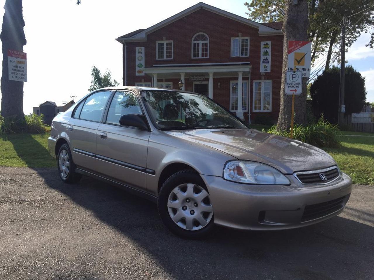 <p>This 2000 Honda Civic with EXTREMELY LOW KMS (ONLY 142,239) can be yours for only $3764 + HST & Licensing. If you want a reliable, fuel effecient car that will get you from A to B without breaking the bank than this is your 4 door sedan. Does include Power Doors, Rear Window Defrost, Spacious trunk and Comfortable interior. Call 1-519-686-7253 or Visit 443 Exeter Rd. That Car Place.</p>
<ul>
<li class=li1><span class=s2>Voted&nbsp;<strong><em>#1 Best Used Car Dealership</em></strong>&nbsp;through 2014 - 2017 (4 yrs) in London, Ontario</span></li>
<li class=li1><span class=s2>Voted&nbsp;<strong><em>Top Choice Award</em></strong>&nbsp;in 2015 - 2017 (3 yrs)</span></li>
<li class=li1><span class=s2>Voted&nbsp;<strong><em>London&rsquo;s Readers&rsquo; Choice Award</em></strong>&nbsp;2014 and 2015&nbsp;</span></li>
<li class=li1><span class=s2><strong><em>A+</em></strong><strong><em>Better Business Bureau rating</em></strong></span></li>
<li class=li1><span class=s2>We have been in business for&nbsp;</span><span class=s4><strong>27yrs</strong></span><span class=s2><strong><em>&nbsp;</em></strong></span></li>
<li class=li1><span class=s2>Most liked used car dealer on social media in Canada</span></li>
<li class=li1><span class=s2>We use an exclusive 3rd party tool that accurately monitors vehicle prices to guarantee our customers get the best value.&nbsp;</span></li>
<li class=li1><span class=s2><strong><em>NO NEED FOR HAGGLING!&nbsp;</em></strong></span></li>
<li class=li1><span class=s2><strong><em>NO HIDDEN ADMIN. FEES!</em></strong></span></li>
<li class=li1><span class=s2><strong><em>Just honesty and integrity at no additional charge</em></strong></span></li>
<li class=li1><span class=s2>All vehicles:</span></li>
<ul>
<li class=li1><span class=s2>Go through Safety inspection with 30 days 100% safety related items warranty completed by us</span></li>
<li class=li1><span class=s2>With below 50% brakes will be replaced&nbsp;</span></li>
<li class=li1><span class=s2>Receive a semi-synthetic oil-lube-filter</span></li>
<li class=li1><span class=s2>Undergo Emissions test and an extensive inspection</span></li>
<li class=li1><span class=s2>Include a FREE CarProof Report</span></li>
<li class=li2><span class=s2>Purchased include FREE cleanup and detailing</span></li>
</ul>
<li class=li2><span class=s2>Our&nbsp;<em>Finance Specialists</em>&nbsp;will do their best to:</span></li>
<ul>
<li class=li2><span class=s2>Provide&nbsp;<strong><em>SAME-DAY APPROVALS</em></strong></span></li>
<li class=li2><span class=s2>Ensure achieving the&nbsp;<strong><em>LOWEST INTEREST RATE &</em></strong>&nbsp;<strong><em>BEST TERMS&nbsp;</em></strong>possible</span></li>
<li class=li2><span class=s2>Provide&nbsp;<strong><em>FULLY OPEN-END LOANS *pay them off any time with no penalty*</em></strong></span></li>
</ul>
<li class=li3><span class=s2>Whether its good, bad or no credit, bankruptcy, proposal, divorce or repossessions. $0 down Apply securely with confidence at&nbsp;<a href=http://bit.ly/2cg4WeM><span class=s5>http://bit.ly/2cg4WeM</span></a></span><span class=s6>&nbsp;</span></li>
<li class=li3><span class=s2>We make the buying process SIMPLE and STRESS-FREE, our reviews speak for themselves:</span></li>
<ul>
<li class=li4><span class=s8><strong><em>Google</em></strong><em>:</em></span><span class=s9><a href=http://bit.ly/2cK4fi3><span class=s10>http://bit.ly/2cK4fi3</span></a></span></li>
<li class=li5><span class=s8><strong><em>DealerRater:</em></strong></span><span class=s12><span class=s5><a href=http://bit.ly/2cIdFI1>http://bit.ly/2cIdFI1</a></span></span></li>
<li class=li5><em><strong>Reviewsii:</strong></em><a style=text-indent: -18pt; href=http://bit.ly/2ot45Ar>http://bit.ly/2ot45Ar</a><span style=text-indent: -18pt;>&nbsp;&nbsp;</span></li>
<li class=li5><span class=s8><strong><em>BBB:</em></strong></span><span class=s9>&nbsp;<a href=http://go.bbb.org/2cK5Cxd><span class=s5>http://go.bbb.org/2cK5Cxd</span></a></span></li>
</ul>
</ul>
<p>&nbsp;**Payments are based off qualifying monthly term $0 down & 4.9% interest. Qualifying term and rate of borrowing varies by lender. Example: The cost of borrowing on a vehicle with a purchase price of $10000 at 4.9% over 60 month term is $1499.78. Rates are subject to change without notice. &nbsp;</p>