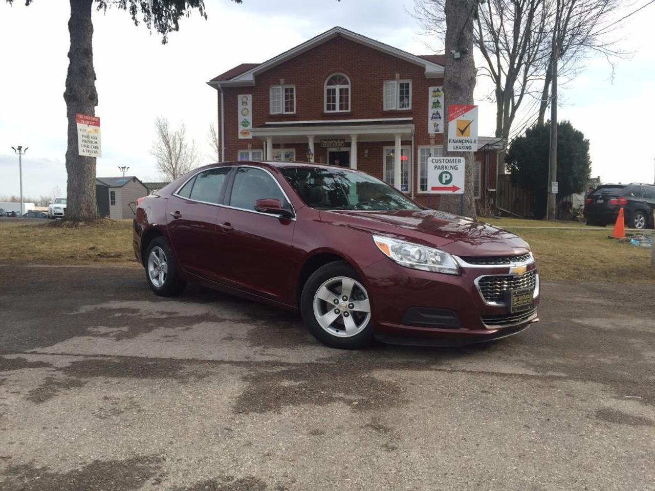 <p>This 2016 Chevrolet Malibu comes nicely equipped with WIFI, NAVIGATION, BLUETOOTH, INTEGRATED TURN SIGNAL MIRRORS, STEERING WHEEL AUDIO CONTROLS, AUX connectivity for your IPOD/IPHONE or ANDROID music playing device. This vehicle was previously used as a daily rental. Call 1-519-686-7253 or Visit 443 Exeter Rd. That Car Place.</p>
<ul>
<li class=li1><span class=s2>Voted&nbsp;<strong><em>#1 Best Used Car Dealership</em></strong>&nbsp;through 2014 - 2017 (4 yrs) in London, Ontario</span></li>
<li class=li1><span class=s2>Voted&nbsp;<strong><em>Top Choice Award</em></strong>&nbsp;in 2015 - 2017 (3 yrs)</span></li>
<li class=li1><span class=s2>Voted&nbsp;<strong><em>London&rsquo;s Readers&rsquo; Choice Award</em></strong>&nbsp;2014 and 2015&nbsp;</span></li>
<li class=li1><span class=s2><strong><em>A+</em></strong><strong><em>Better Business Bureau rating</em></strong></span></li>
<li class=li1><span class=s2>We have been in business for&nbsp;</span><span class=s4><strong>27yrs</strong></span><span class=s2><strong><em>&nbsp;</em></strong></span></li>
<li class=li1><span class=s2>Most liked used car dealer on social media in Canada</span></li>
<li class=li1><span class=s2>We use an exclusive 3rd party tool that accurately monitors vehicle prices to guarantee our customers get the best value.&nbsp;</span></li>
<li class=li1><span class=s2><strong><em>NO NEED FOR HAGGLING!&nbsp;</em></strong></span></li>
<li class=li1><span class=s2><strong><em>NO HIDDEN ADMIN. FEES!</em></strong></span></li>
<li class=li1><span class=s2><strong><em>Just honesty and integrity at no additional charge</em></strong></span></li>
<li class=li1><span class=s2>All vehicles:</span></li>
<ul>
<li class=li1><span class=s2>Go through Safety inspection with 30 days 100% safety related items warranty completed by us</span></li>
<li class=li1><span class=s2>With below 50% brakes will be replaced&nbsp;</span></li>
<li class=li1><span class=s2>Receive a semi-synthetic oil-lube-filter</span></li>
<li class=li1><span class=s2>Undergo Emissions test and an extensive inspection</span></li>
<li class=li1><span class=s2>Include a FREE CarProof Report</span></li>
<li class=li2><span class=s2>Purchased include FREE cleanup and detailing</span></li>
</ul>
<li class=li2><span class=s2>Our&nbsp;<em>Finance Specialists</em>&nbsp;will do their best to:</span></li>
<ul>
<li class=li2><span class=s2>Provide&nbsp;<strong><em>SAME-DAY APPROVALS</em></strong></span></li>
<li class=li2><span class=s2>Ensure achieving the&nbsp;<strong><em>LOWEST INTEREST RATE &</em></strong>&nbsp;<strong><em>BEST TERMS&nbsp;</em></strong>possible</span></li>
<li class=li2><span class=s2>Provide&nbsp;<strong><em>FULLY OPEN-END LOANS *pay them off any time with no penalty*</em></strong></span></li>
</ul>
<li class=li3><span class=s2>Whether its good, bad or no credit, bankruptcy, proposal, divorce or repossessions. $0 down Apply securely with confidence at&nbsp;<a href=http://bit.ly/2cg4WeM><span class=s5>http://bit.ly/2cg4WeM</span></a></span><span class=s6>&nbsp;</span></li>
<li class=li3><span class=s2>We make the buying process SIMPLE and STRESS-FREE, our reviews speak for themselves:</span></li>
<ul>
<li class=li4><span class=s8><strong><em>Google</em></strong><em>:</em></span><span class=s9><a href=http://bit.ly/2cK4fi3><span class=s10>http://bit.ly/2cK4fi3</span></a></span></li>
<li class=li5><span class=s8><strong><em>DealerRater:</em></strong></span><span class=s12><span class=s5><a href=http://bit.ly/2cIdFI1>http://bit.ly/2cIdFI1</a></span></span></li>
<li class=li5><em><strong>Reviewsii:</strong></em><a style=text-indent: -18pt; href=http://bit.ly/2ot45Ar>http://bit.ly/2ot45Ar</a><span style=text-indent: -18pt;>&nbsp;&nbsp;</span></li>
<li class=li5><span class=s8><strong><em>BBB:</em></strong></span><span class=s9>&nbsp;<a href=http://go.bbb.org/2cK5Cxd><span class=s5>http://go.bbb.org/2cK5Cxd</span></a></span></li>
</ul>
</ul>
<p>&nbsp;**Payments are based off qualifying monthly term $0 down & 4.9% interest. Qualifying term and rate of borrowing varies by lender. Example: The cost of borrowing on a vehicle with a purchase price of $10000 at 4.9% over 60 month term is $1499.78. Rates are subject to change without notice.&nbsp;</p>
