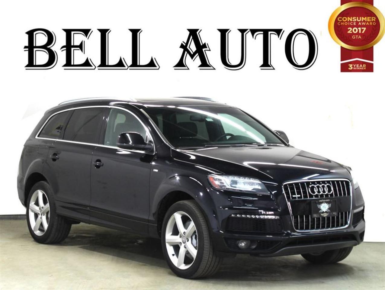 Outstanding design defines the 2013 Audi Q7! This is a superior vehicle at an affordable price! This vehicle has achieved Certified Pre-Owned status, by passing Audis comprehensive certification process, including a comprehensive 300-plus-point inspection! Audi prioritized practicality, efficiency, and style by including: a leather steering wheel, a power seat, and seat memory. Under the hood youll find a 6 cylinder engine with more than 270 horsepower, and for added security, dynamic Stability Control supplements the drivetrain. You will have a pleasant shopping experience that is fun, informative, and never high pressured. Stop by our dealership or give us a call for more information. All vehicles can be Safety Standards Certificate for an additional $399, if no Safety Standards Certificate then as per OMVIC Regulations the vehicle is deemed to be not drivable, no Safety Standards Certificate