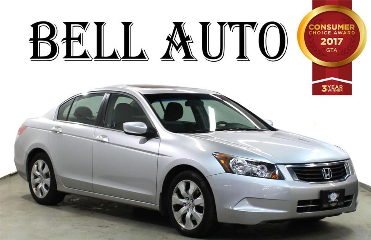 At Bell Auto our number one goal is to provided excellent customer service to all of our customers. We offer the lowest vehicle prices in the market in addition to best financial banks available to provide you with the lowest and most affordable interest rates & monthly payments. In addition, we have two certified mechanics and a mechanical shop, detailing and service department in the back of our dealership. Our customer relationship means the most to our company as we have been in business for 16 plus years, with a selection of inventory of over 200 vehicles. Come today to our spacious family environment showroom, or staff is delighted to meet all of you.     You will have a pleasant shopping experience that is fun, informative, and never high pressured. Stop by our dealership or give us a call for more information. All vehicles can be Safety Standards Certificate for an additional $399, if no Safety Standards Certificate then as per OMVIC Regulations the vehicle is deemed to be not drivable, no Safety Standards Certificate.     Bell Auto is a OMVIC Dealership that has an A+ Rating on the Better Business Bureau, 3 Year winners of the Consumer Choice Awards for the Best Dealership In the G.T.A. and Surrounding Areas, The Readers Choice Award Winners for Detailing, Over All Dealership, Import Dealership and Used Car Dealership.    Drop by our excellently stocked and maintained showroom at 1127 Finch ave, where we have over 200 beautiful cars to choose from, each unique to its own make. This 2009 Silver Honda accord expertly maintained and detail is waiting for you to come by. Some features it includes consist of a Sunroof, Tinted windows, all power otions(windows, mirrors, locks) .