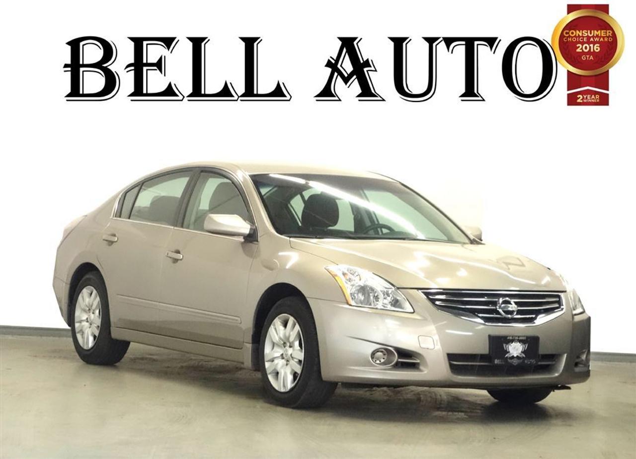 Looking for a used car at an affordable price? Treat yourself to a test drive in the 2012 Nissan Altima! Very clean and very well priced! This vehicle has achieved Certified Pre-Owned status, by passing Nissans comprehensive certification process, including a comprehensive 156 point inspection!     This 4 door, 5 passenger sedan has not yet reached the 130,000 kilometer mark! Top features include air conditioning, speed sensitive wipers, heated door mirrors, and a split folding rear seat. Under the hood youll find a 4 cylinder engine with more than 170 horsepower, and for added security, dynamic Stability Control supplements the drivetrain.     Our knowledgeable sales staff is available to answer any questions that you might have. Stop by our dealership or give us a call for more information. All vehicles can be Certified & E-Tested for an additional $399, if not Certified & E-Test then as per OMVIC Regulations the vehicle is deemed to be not drivable, not e-tested.