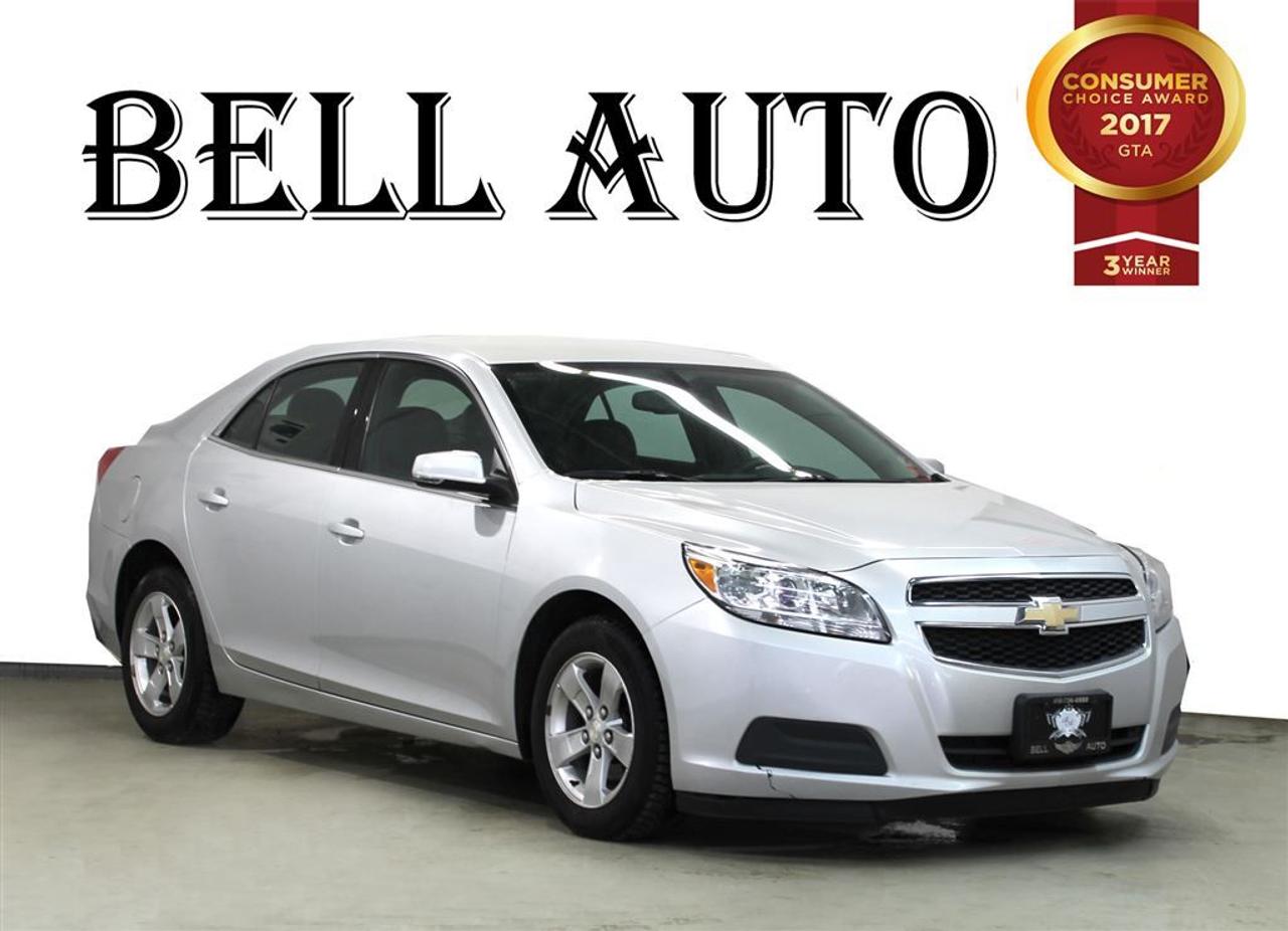 At Bell Auto our number one goal is to provided excellent customer service to all of our customers. We offer the lowest vehicle prices in the market in addition to best financial banks available to provide you with the lowest and most affordable interest rates & monthly payments. In addition, we have two certified mechanics and a mechanical shop, detailing and service department in the back of our dealership. Our customer relationship means the most to our company as we have been in business for 16 plus years, with a selection of inventory of over 200 vehicles. Come today to our spacious family environment showroom, or staff is delighted to meet all of you.     You will have a pleasant shopping experience that is fun, informative, and never high pressured. Stop by our dealership or give us a call for more information. All vehicles can be Safety Standards Certificate for an additional $399, if no Safety Standards Certificate then as per OMVIC Regulations the vehicle is deemed to be not drivable, no Safety Standards Certificate.     Bell Auto is a OMVIC Dealership that has an A+ Rating on the Better Business Bureau, 3 Year winners of the Consumer Choice Awards for the Best Dealership In the G.T.A. and Surrounding Areas, The Readers Choice Award Winners for Detailing, Over All Dealership, Import Dealership and Used Car Dealership.  Welcome to Bell Auto a family run dealership with 15+ years of quality service and experience in business excellence, we know what you want and how you want it so drop by for the Bell Auto experience at 1127 Finch Ave. Part of our 200+ cars in our inventory is the 2013 Chevrolet Malibu consisting of packages including Wood trim, Xenon lights, tilt and telescopic steering.