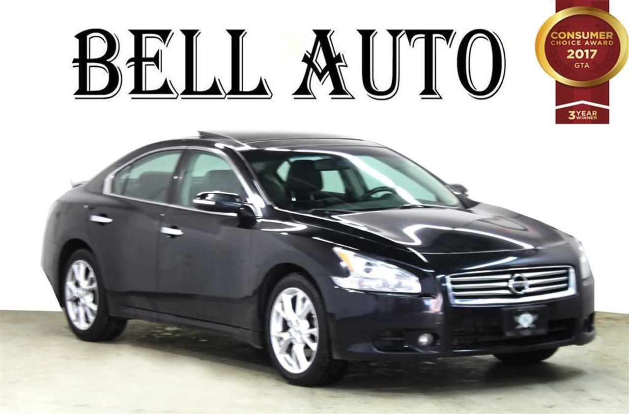 Introducing the 2012 Nissan Maxima! Simply a great car! This vehicle has achieved Certified Pre-Owned status, by passing Nissans comprehensive certification process, including a comprehensive 156 point inspection! This 4 door, 5 passenger sedan still has less than 120,000 kilometers! Nissan prioritized practicality, efficiency, and style by including: leather upholstery, automatic temperature control, and seat memory. It features an automatic transmission, front-wheel drive, and a 3.5 liter 6 cylinder engine. Our sales reps are extremely helpful & knowledgeable. Theyll work with you to find the right vehicle at a price you can afford. Stop by our dealership or give us a call for more information. All vehicles can be Safety Standards Certificate for an additional $399, if no Safety Standards Certificate then as per OMVIC Regulations the vehicle is deemed to be not drivable, no Safety Standards Certificate