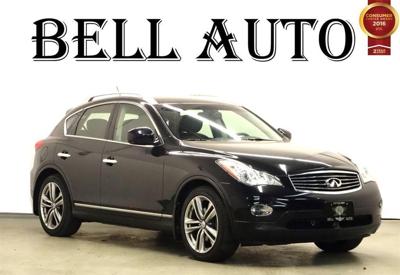 ** ONTARIO & LOW KILOMETER VEHICLE** SPACIOUS AND LUXURIOUS IS WHAT YOU WOULD CALL THIS INFINITI EX35! JUMP INTO THE DRIVER SEAT AND EXPERIENCE THIS VEHICLE HAS TO OFFER!   SOME GREAT FEATURES ARE:   LEATHER INTERIOR   SUNROOF   BLUETOOTH   PUSH TO START   XENON HEADLIGHTS   360 SURROUND CAMERA   AND SO MUCH MORE!   IF YOU WOULD LIKE MORE INFORMATION ON THIS VEHICLE FEEL FREE TO CALL 1- 877- 854- 4872 OR COME TO BELL AUTO TODAY TO VIEW THE CAR!     THE CONDITION:This car has been kept in great condition and is damage free. The body is very well maintained and does not have a spot of rust on it. The seats are clean and have no rips or stains on them as well as the interior carpets and headliner have no lingering odor. This car is in great standing and will have you smiling every time you drive it.     WE FINANCE ANY CREDIT! ~ ACCEPT VEHICLE TRADE-INS! ~ COME TODAY FOR YOU NEW VEHICLE!     You will have a pleasant shopping experience that is fun, informative, and never high pressured. Stop by our dealership or give us a call for more information. All vehicles can be Safety Standards Certificate for an additional $1999, if no Safety Standards Certificate then as per OMVIC Regulations the vehicle is deemed to be not drivable, no Safety Standards Certificate.     At Bell Auto our number one goal is to provided excellent customer service to all of our customers. We offer the lowest vehicle prices in the market in addition to best financial banks available to provide you with the lowest and most affordable interest rates & monthly payments. In addition we have two certified mechanical and a mechanical shop, detailing and service department in the back of our dealership. Our customer relationship means the most to our company as we have been in business for 16 plus years, with a selection of inventory of over 200 vehicles. Come today to our spacious family environment showroom, our staff is delighted to meet all of you.     Bell Auto is a OMVIC Dealership that has a A+ Rating on the Better Business Bureau, 2 Year winners of the Consumer Choice Awards for the Best Dealership In the G.T.A. and Surrounding Areas, The Readers Choice Award Winners for Detailing, Over All Dealership, Import Dealership and Used Car Dealership.