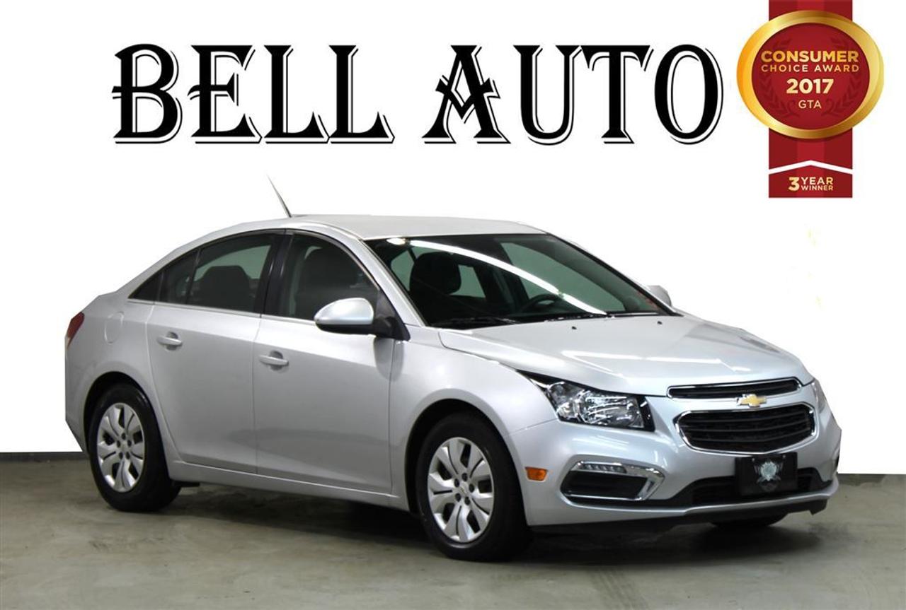 Discerning drivers will appreciate the 2015 Chevrolet Cruze! It just arrived on our lot this past week! This vehicle has achieved Certified Pre-Owned status, by passing a comprehensive certification process, including a rigorous 117 point inspection! This 4 door, 5 passenger sedan just recently passed the 50,000 kilometer mark! Chevrolet prioritized comfort and style by including: a trip computer, telescoping steering wheel, and cruise control. Smooth gearshifts are achieved thanks to the efficient 4 cylinder engine, and for added security, dynamic Stability Control supplements the drivetrain. We have a skilled and knowledgeable sales staff with many years of experience satisfying our customers needs. Theyll work with you to find the right vehicle at a price you can afford. Call now to schedule a test drive. All vehicles can be Safety Standards Certificate for an additional $399, if no Safety Standards Certificate then as per OMVIC Regulations the vehicle is deemed to be not drivable, no Safety Standards Certificate