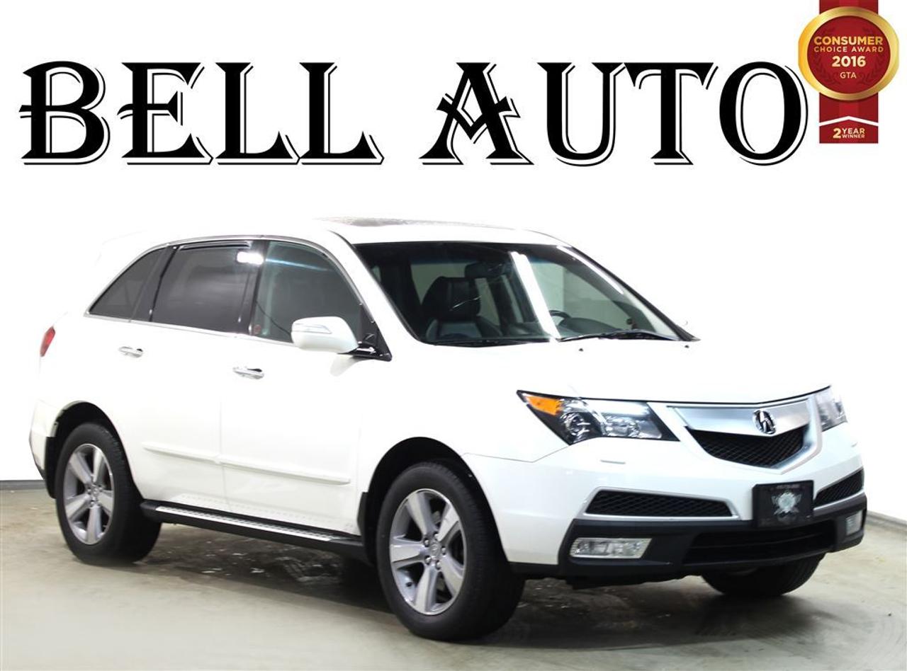COME CHECK OUR INVENTORY! STEP INTO THIS 7 PASSENGER ACURA MDX! WITH ITS SLEEK BODY AND V-6 ENGINE YOU DONT WANT TO PASS THIS AMAZING OFFER!  SOME GREAT FEATURES YOU CAN FIND ARE:   -ALL WHEEL DRIVE   -NAVIGATION SYSTEM  AND SO MUCH MORE!   VEHICLE CONDITIONING: This vehicle has been kept in fantastic condition. This car will have you feeling like your driving on a cloud with its amazing performance. Interior is immaculate and holds no odor or stains on either the carpets or headliner, as well the leather seats have no tears in them.   IF YOU WOULD LIKE MORE INFORMATION ON THIS VEHICLE FEEL FREE TO CALL 1- 877- 854- 4872 OR COME TO BELL AUTO TODAY TO VIEW THE CAR! FINANCE ANY CREDIT! ~ ACCEPT VEHICLE TRADE-INS! ~ COME TODAY FOR YOU NEW VEHICLE!  You will have a pleasant shopping experience that is fun, informative, and never high pressured. Stop by our dealership or give us a call for more information. All vehicles can be Safety Standards Certificate for an additional $399, if no Safety Standards Certificate then as per OMVIC Regulations the vehicle is deemed to be not drivable, no Safety Standards Certificate. At Bell Auto our number one goal is to provided excellent customer service to all of our customers.   We offer the lowest vehicle prices in the market in addition to best financial banks available to provide you with the lowest and most affordable interest rates & monthly payments. In addition we have two certified mechanical and a mechanical shop, detailing and service department in the back of our dealership. Our customer relationship means the most to our company as we have been in business for 16 plus years, with a selection of inventory of over 200 vehicles. Come today to our spacious family environment showroom, or staff is delighted to meet all of you.   Bell Auto is a OMVIC Dealership that has a A+ Rating on the Better Business Bureau, 2 Year winners of the Consumer Choice Awards for the Best Dealership In the G.T.A. and Surrounding Areas, The Readers Choice Award Winners for Detailing, Over All Dealership, Import Dealership and Used Car Dealership