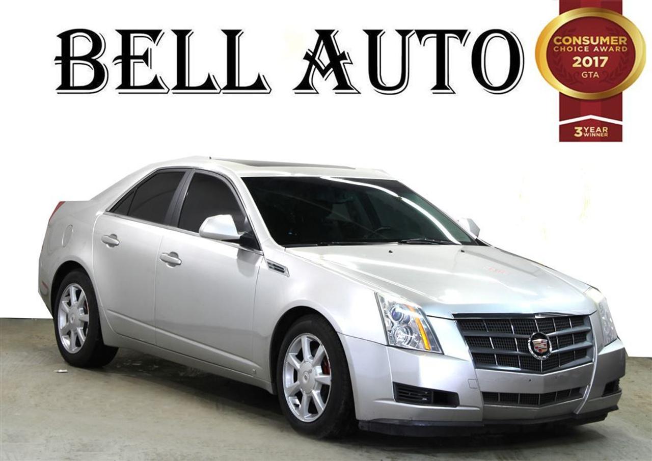Come test drive this 2008 CADILLAC CTS! Rendered with stunning clarity and bold sophistication! This vehicle has achieved Certified Pre-Owned status, by passing a comprehensive certification process. This 4 door, 5 passenger sedan provides exceptional value! Top features include leather upholstery, front and rear reading lights, automatic temperature control, and seat memory. Under the hood youll find a 6 cylinder engine with more than 250 horsepower, and for added security, dynamic Stability Control supplements the drivetrain. All wheel drive provides for safe passage, regardless of road or weather conditions. We know that you have high expectations, and we enjoy the challenge of meeting and exceeding them! Stop by our dealership or give us a call for more information.All vehicles can be Safety Standards Certificate for an additional $399, if no Safety Standards Certificate then as per OMVIC Regulations the vehicle is deemed to be not drivable, no Safety Standards Certificate