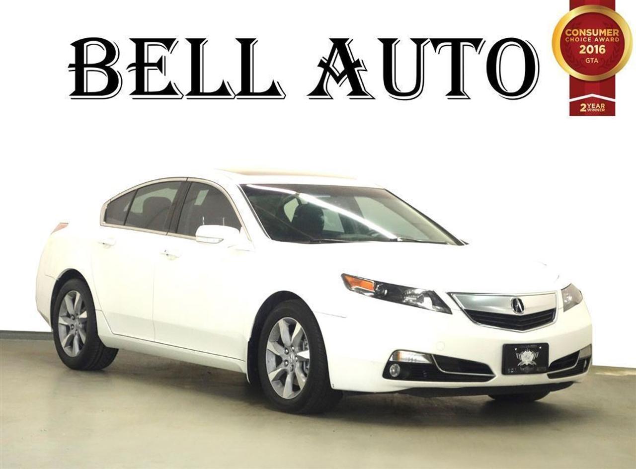 **CLEAN CARPROOF & ONE OWNER VEHICLE** FANTASTIC DESIGN AND PERFORMANCE IS WHAT MAKES THIS ACURA TL LIVE UP TO ITS NAME!   SOME OF THE FEATURES ARE   NAVIGATION   LEATHER INTERIOR   ALLOY- WHEELS   SUNROOF   KEY-LESS ENTRY   BACK UP CAMERA   PADDLE SHIFTIER   AND SO MUCH MORE!   FOR FURTHER INFORMATION FEEL FREE TO CALL 1- 877- 854- 4872 OR COME TO BELL AUTO TODAY TO VIEW THE CAR.   THE CONDITION: The body has been very maintained and does not have any rust on it. The interior of the vehicle is clean and does not have any smell or odor inside of it. The leather seats are all functioning and it not flat or damage it has been very maintained in auditioning to all of the functioning knobs. You will not be disappointed with the vehicle condition as it is in really great standing.   WE FINANCE ANY CREDIT! ~ ACCEPT VEHICLE TRADE-INS! ~ COME TODAY FOR YOU NEW VEHICLE!  All vehicles can be Safety Standards Certificate for an additional $399, if no Safety Standards Certificate then as per OMVIC Regulations the vehicle is deemed to be not drivable, no Safety Standards Certificate.  At Bell Auto our number one goal is to provided excellent customer service to all of our customers. We offer the lowest vehicle prices in the market in addition to best financial banks available to provide you with the lowest and most affordable interest rates & monthly payments. In addition we have two certified mechanical and a mechanical shop, detailing and service department in the back of our dealership. Our customer relationship means the most to our company as we have been in business for 16 plus years, with a selection of inventory of over 200 vehicles. Come today to our spacious family environment showroom, or staff is delighted to meet all of you.  Bell Auto is a OMVIC Dealership that has a A+ Rating on the Better Business Bureau, 2 Year winners of the Consumer Choice Awards for the Best Dealership In the G.T.A. and Surrounding Areas, The Readers Choice Award Winners for Detailing, Over All Dealership, Import Dealership and Used Car Dealership. You will have a pleasant shopping experience that is fun, informative, and never high pressured. Stop by our dealership or give us a call for more information.