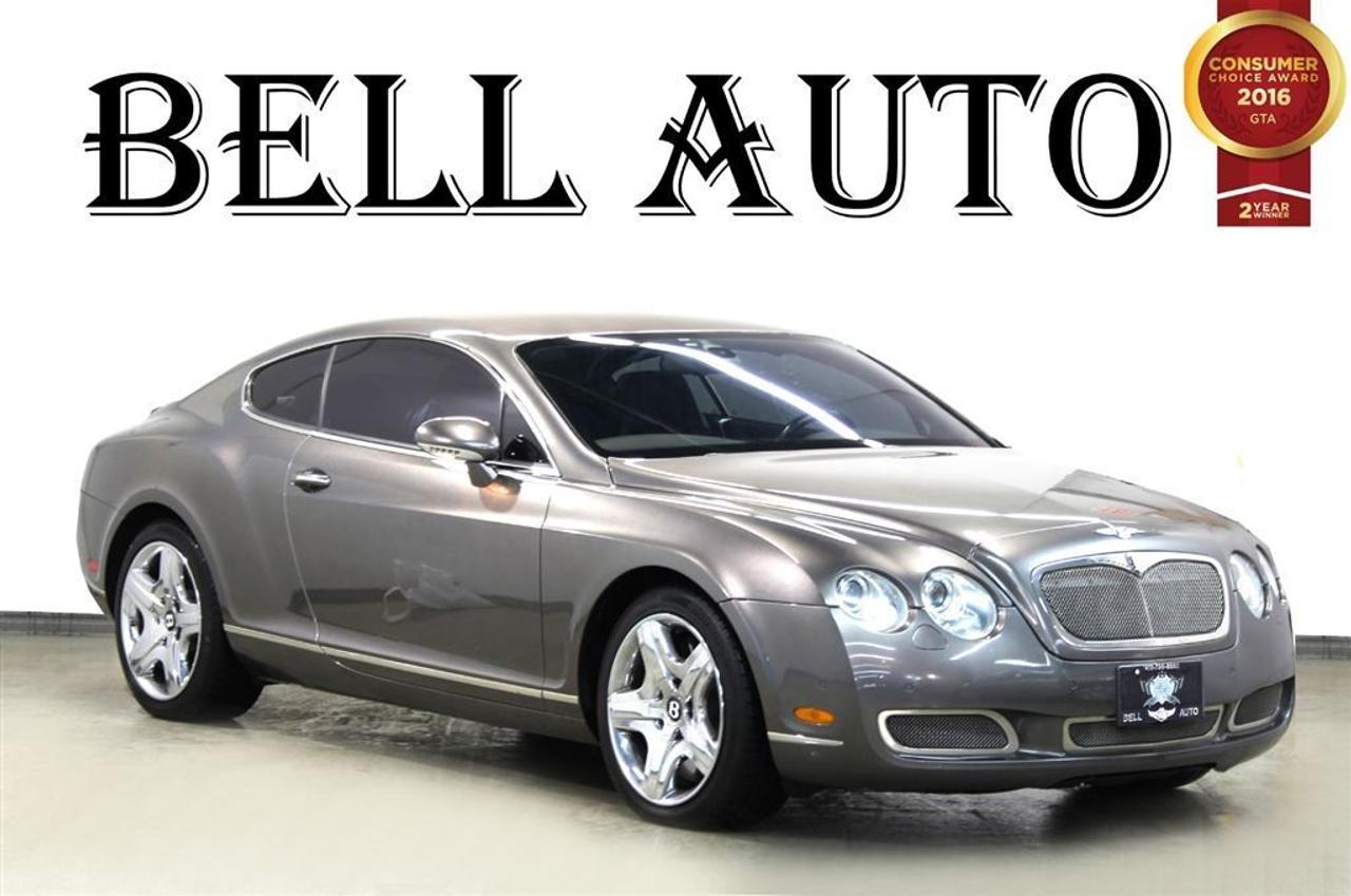 **ONTARIO VEHICLE** WANT A VEHICLE THAT IS LUXURIOUS, BEAUTIFUL AND HAS THE PERFORMANCE TO BACK IT UP? WELL THIS BENTLEY CONTINENTAL IS EXACTLY WHAT YOUR LOOKING FOR! ITS EXTERIOR DESIGN IS WHAT MAKES THIS VEHICLE LIVE UP TO ITS LUXURIOUS NAME!   SOME ADDITIONAL INTERIOR FEATURES ARE:   NAVIGATION   DIGITAL CENRER DISPLAY   CHROME WHEELS   ALL WHEEL DRIVE   AND SO MUCH MORE!   IF YOU WOULD LIKE MORE INFORMATION ON THIS VEHICLE FEEL FREE TO CALL 1- 877- 854- 4872 OR COME TO BELL AUTO TODAY TO VIEW THE CAR!     THE CONDITION:This car has been kept in great condition and is damage free. The body is very well maintained and does not have a spot of rust on it. The seats are clean and have no rips or stains on them as well as the interior carpets and headliner have no lingering odor. This car is in great standing and will have you smiling every time you drive it.   WE FINANCE ANY CREDIT! ~ ACCEPT VEHICLE TRADE-INS! ~ COME TODAY FOR YOU NEW VEHICLE!     You will have a pleasant shopping experience that is fun, informative, and never high pressured. Stop by our dealership or give us a call for more information. All vehicles can be Safety Standards Certificate for an additional $399, if no Safety Standards Certificate then as per OMVIC Regulations the vehicle is deemed to be not drivable, no Safety Standards Certificate.     At Bell Auto our number one goal is to provided excellent customer service to all of our customers. We offer the lowest vehicle prices in the market in addition to best financial banks available to provide you with the lowest and most affordable interest rates & monthly payments. In addition we have two certified mechanical and a mechanical shop, detailing and service department in the back of our dealership. Our customer relationship means the most to our company as we have been in business for 16 plus years, with a selection of inventory of over 200 vehicles. Come today to our spacious family environment showroom, our staff is delighted to meet all of you.     Bell Auto is a OMVIC Dealership that has a A+ Rating on the Better Business Bureau, 2 Year winners of the Consumer Choice Awards for the Best Dealership In the G.T.A. and Surrounding Areas, The Readers Choice Award Winners for Detailing, Over All Dealership, Import Dealership and Used Car Dealership.