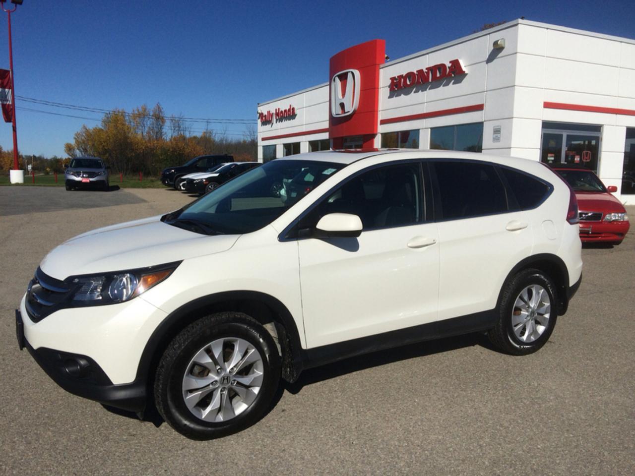 <p><span style=font-size: small;>One owner local trade that was purchased here and serviced here since new. Nice AWD CRV with no accident&nbsp;history, heated leather, backup camera, bluetooth, sunroof and more. Exterior has been finished in Aspen White and interior is Black Leather</span></p>
<p><span style=font-size: small;>Rally Honda has been in the same location since 1979 serving Smiths Falls, Carleton Place, Perth, Merrickville, Kemptville, Almonte, Lanark, and more. Now owned by Barry Rivington, which has been in the automotive industry since 1982. All of our used vehicles undergo a thorough mechanical inspection with strict reconditioning standards. CarProof vehicle history reports are available on all of our used vehicles. We have a Complimentary Service Loaner program to not disrupt your busy day and commute when your vehicle needs servicing. We can be reached at sales@rallyhonda.com or 1-800-267-9256.</span></p>
