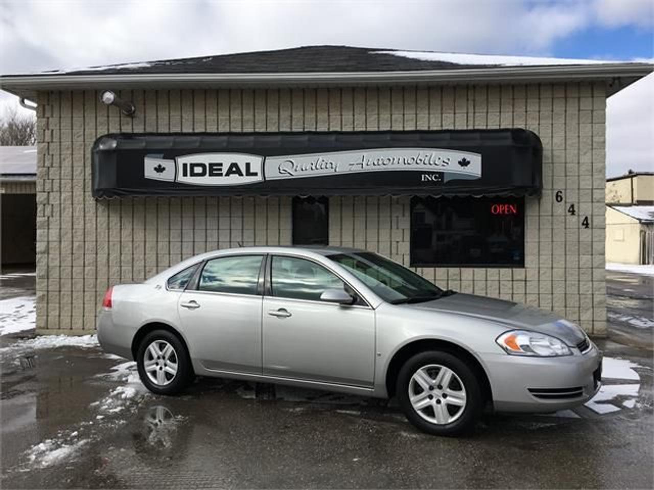 2008 Chevrolet Impala LS $5,900.00 Certified Plus Taxes & Licensing 

We are In-House financing Experts, with no applications to fill out & no credit checks! as long as you can prove an income, you are guaranteed approval for one of our quality pre-owned vehicles. We are here to serve you for all your automotive needs and provide you with professional service that has been recognized by current and repeat clients. We stand by all our vehicles and strive to provide all our customers with the upmost greatest experience & service when purchasing your vehicle. We have a great selection of quality pre-owned cars, vans, suvs and trucks. Including this. 

Immaculate Original Condition 2008 Chevrolet Impala LS 3.5L Automatic, 214,073 Original Kms, Aftermarket Pioneer Touch Screen Radio with Navigation and Handsfree Calling, CD, Air Conditioning, Tilt Wheel, Cruise, Power Windows, Power Locks, Power Mirrors & Keyless Remote Entry Original Silverstone Metallic Finish with Charcoal Interior, Original Condition Inside & Out! 

Carproof Report Will Be Provided With Every Vehicle! 

TEXT Justin @ 519-933-4184 with Inquires Anytime

OR

Please Call Doug @ (519) 264-1166 OR TEXT anytime @ 519-872-3223 

Visit Us at 644 Longfield St, Mount Brydges, ON, N0L 1W0 Serving Southwestern Ontario Since 1988