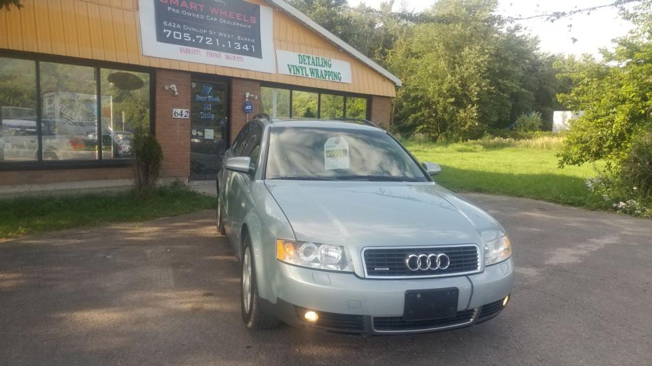 New Arrival!! Extra clean Audi blue on black heated leather, Fully loaded, very well maintained, new rotors and pads all around , drives amazing, AWD.  fully loaded. 

GOOD CREDIT BAD CREDIT, NO CREDIT, Financing available from 4.99%!


Selling price $4999+hst Certified AND IT COMES WITH A FREE 1 YEAR POWERTRAIN WARRANTY BY A-PROTECT WITH UNLIMITED  KM!!




OMVIC REGISTERED DEALER AND UCDA MEMBER 


COME AND HAVE A TEST DRIVE YOU WILL NOT BE DISAPPOINTED. GRANTED 

Call for details and to schedule a test drive:(705)721-1341

To test drive the car please visit us at 642A Dunlop st West, Barrie