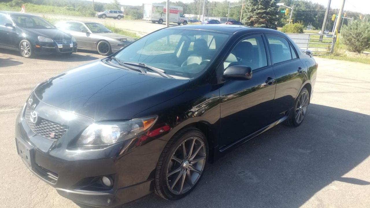 New Arrival!! Extra clean Toyota Corolla S  5Sp Black on black leather, Fully loaded, very well maintained, top package, drives amazing

GOOD CREDIT BAD CREDIT, NO CREDIT, Financing available from 4.99%!


Selling price $7200+hst Certified AND IT COMES WITH A FREE 1 YEAR POWERTRAIN WARRANTY BY A-PROTECT WITH UNLIMITED  KM!!




OMVIC REGISTERED DEALER AND UCDA MEMBER 


COME AND HAVE A TEST DRIVE YOU WILL NOT BE DISAPPOINTED. GRANTED 

Call for details and to schedule a test drive:(705)721-1341

To test drive the car please visit us at 642A Dunlop st West, Barrie