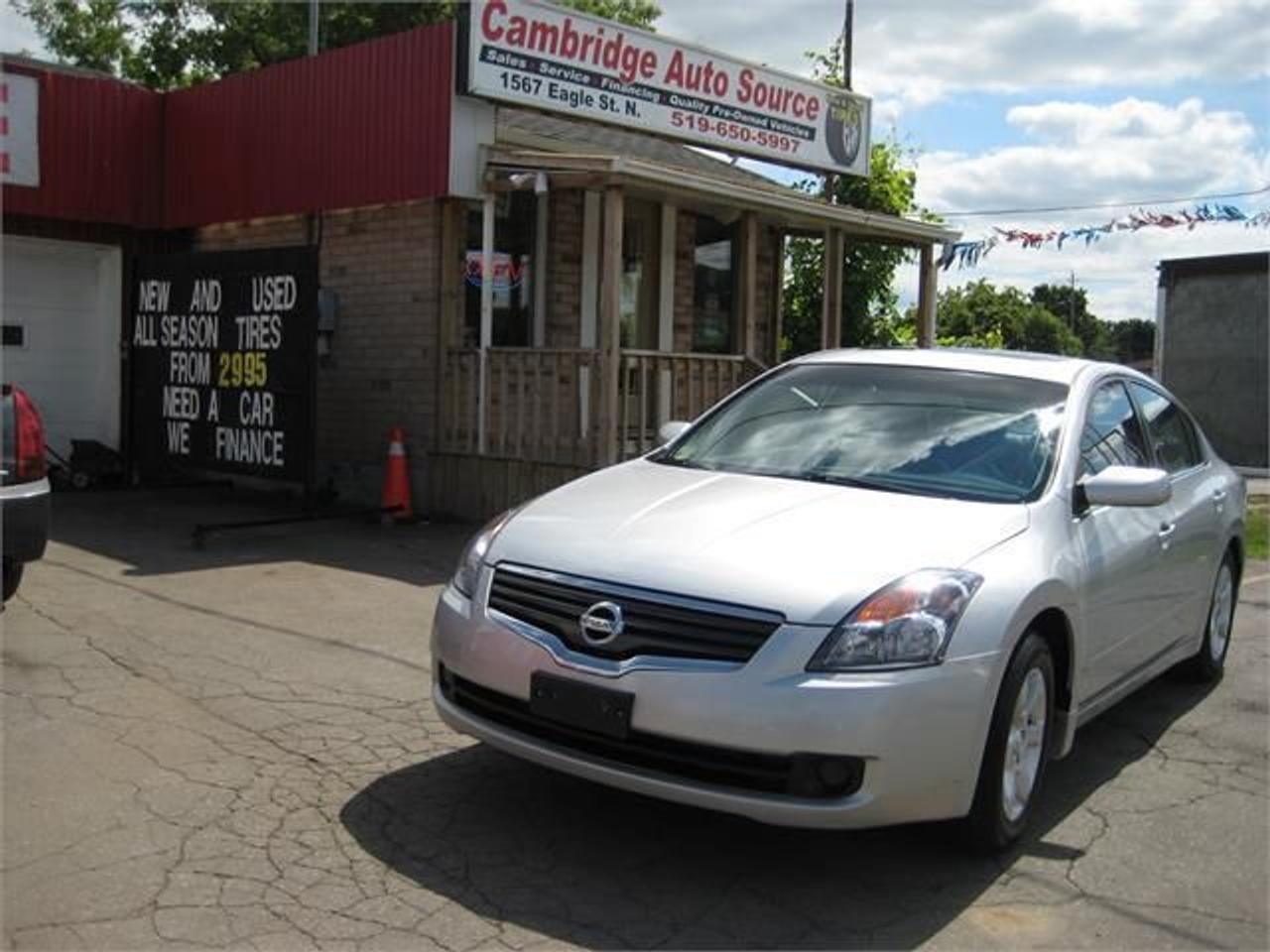 ALTIMA IS IN MOTION With Incredible Surge Of Power That Holds The Road Beautifully. Get Your Hands On This Outstanding Vehicle Which Is Equipped With Power Locks, Power Windows, Power Mirrors, Power Driver Seat, Air Conditioning, Cruise Control, AM/FM/CD, Black Leather Seats, Heated  Driver & Passenger Seats, Tinted, Fog Lights....... Comes Certified. Price + HST + Lic. Fees. Car Proof History Report Available. Financing Available. Good Or Bad Credit. NO PROBLEM!! We Also Sell New & Used Tires. Over 4000 Tires In Stock. Sold In Sets, Pairs & Singles.