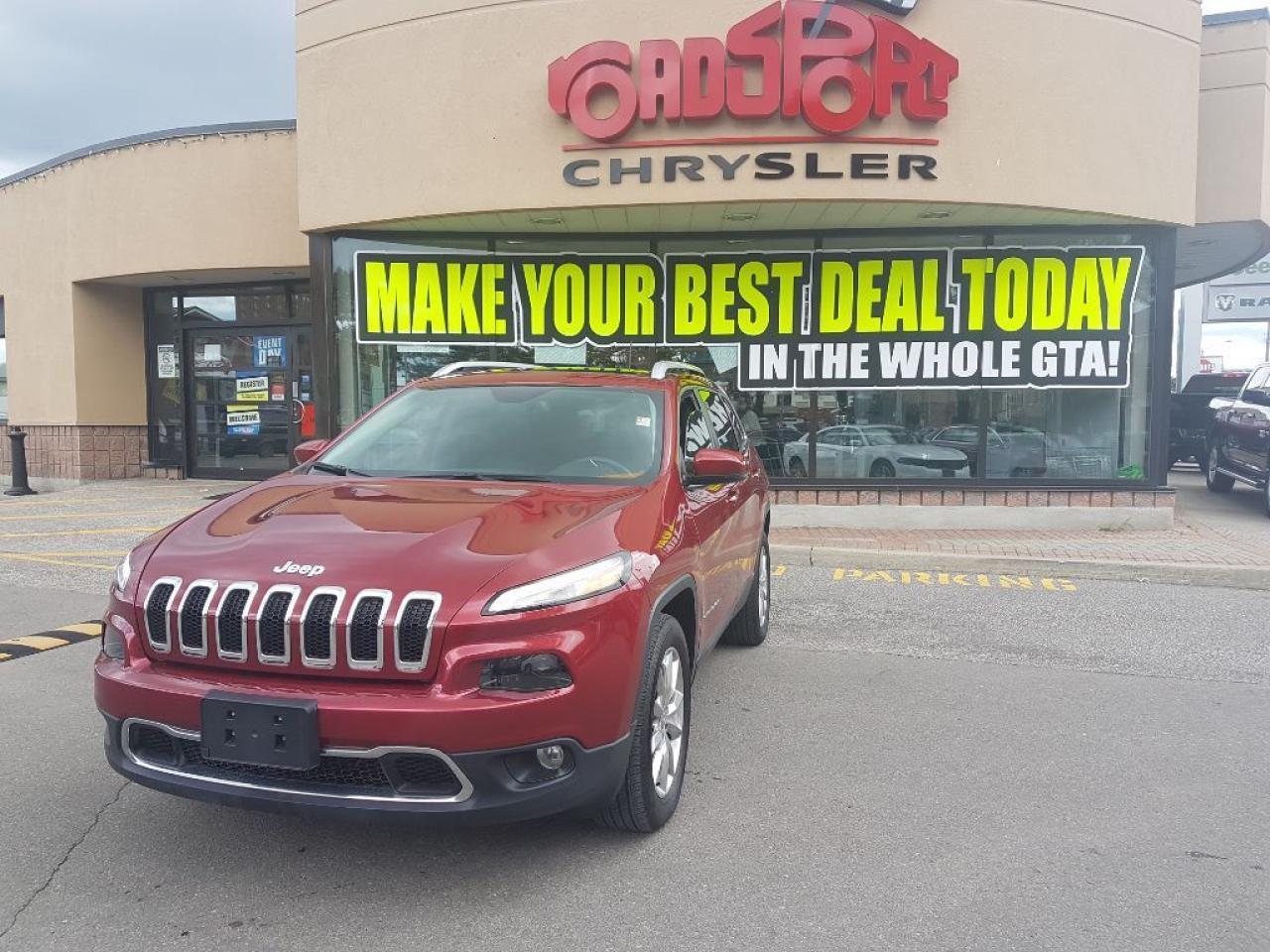 Used 2016 Jeep Cherokee Limited 4X4 PANO ROOF NAVI LEATHER LUXURY for sale in Scarborough, ON
