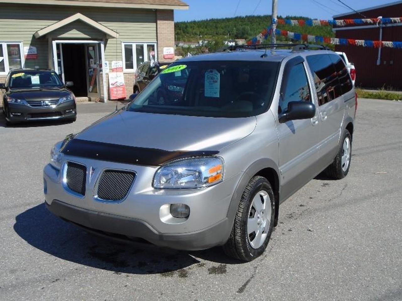 LOCATED AT
<a href=http://http://www.fairwayhonda.com rel=external>Fairway Honda</a>
30 Confederation Drive
Corner Brook  A2H-6T2
(709) 634-8881
1 (877) 373-5681

THIS 2008 PONTIAC MONTANA SV6 HAS BEEN WELL CARED FOR & IS IN EXCELLENT CONDITION. IT HAS BEEN FULLY INSPECTED WITH NEW FRONT PADS & ROTORS, HANDBRAKE CABLES & FRESH OIL CHANGE. THE POWERFUL & DEPENDABLE 3.9 LITRE V6 IS HARD TO FIND IN THESE MODELS, BUT THIS ONE HAS IT. IF YOU ARE LOOKING FOR A GREAT FAMILY VEHICLE, THIS IS THE ONE YOU WANT. WITH JUST 118,000 KMS & PRICED TO MOVE AT $6,844, YOU WONT WANT TO WAIT.

Warranty is Available.
