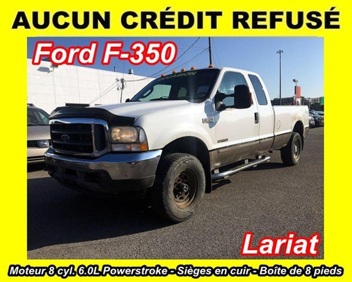 FORD F-350 XL**CABINE DOUBLE**ROUE SIMPLE**BOTE DE 8 PIEDS**MOTEUR DE 6.0L 8 CYL DIESEL**CAPACIT DE REMORQUAGEDE 12500LBS**GROUPE LECTRIQUE**CLIMATISATION ET BEAUCOUP PLUS**    **PRT POUR LIVRAISON IMMDIATE  **JUSQU 2000$ DE PLUS POUR VOTRE CHANGE. NOUS VOULONS LACHETER!  **LIVRAISON PARTOUT AU QUBEC ET AU CANADA  **INFORMEZ-VOUS! + DE 700 AUTRES VHICULES NEUFS ET DOCCASION DISPONIBLES      **READY FOR INSTANT DELIVERY  **UP TO $2000 MORE FOR YOUR TRADE-IN. WE WANT YOUR VEHICLE!  **DELIVERY EVERYWHERE IN QUEBEC AND CANADA  **CONTACT US! MORE THAN 700 OTHER NEW AND PRE-OWNED VEHICLES AVAILABLE    Nos conseillers certifis et professionnels sauront vous offrir une exprience dachat personnalise et conviviale pour lachat de votre nouveau vhicule. Bien que nous ayons pris toutes les mesures raisonnables pour nous assurer de la prcision des renseignements fournis, nous ne sommes pas responsables de toute erreur ou omission. Veuillez contre-vrifier les renseignements auprs de lun de nos experts. Dans le cas o un vhicule publi contiendrait des renseignements inexacts  cause dune erreur typographique, photographique, sur le prix ou autre, le concessionnaire se rserve le droit de refuser ou dannuler toute demande. Contactez-nous aussi pour en savoir plus sur nos rabais additionnels en concession.    Our certified and professional consultants will offer you a personalized and user-friendly purchasing experience for your new vehicle. Although we have taken all reasonable steps to ensure the accuracy of the information provided, we are not responsible for any errors or omissions. Please check with one of our experts. In the event that a published vehicle contains inaccurate information due to a typographical, photographic, price or other error, the dealer reserves the right to refuse or cancel any request. Contact us to learn more about our additional dealer discounts.