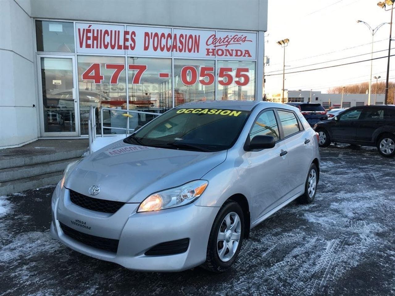 <a href=https://www.autoaubaine.com/Toyota-Matrix-c6983764.html>https://www.autoaubaine.com/Toyota-Matrix-c6983764.html</a>

Wow Pour petit budget, Vient avec les pneus dhivers, Économique, Automatique, Radio AM/FM, et plus ! À voir !        Chez Honda Terrebonne, la place où trouvez un véhicule doccasion ? Tout nos véhicules sont inspectés par nos techniciens certifiés Honda ? Financement facile sur place, 1ere, 2ieme et 3ieme chance au crédit ? Livraison rapide ? Historique Carproof sur tous nos véhicules ? Programme VIP disponible! ? Prix et qualité imbattable ? Garanties mécanique supplémentaire disponible - Chaque véhicule est unique - Donnez-nous un coup de fil pour plus dinformations - Nous prenons tout type de véhicule en échange Toyota, Mazda, Nissan, Acura, Hyundai, Ford, Volkswagen, Chevrolet, Kia, Dodge, Subaru, Bmw, Infiniti, Suzuki, Mercedes, Volvo, Audi, Chrysler, Jeep ? Honda Terrebonne est la référence en vente de véhicules doccasions au Québec 450-477-0555