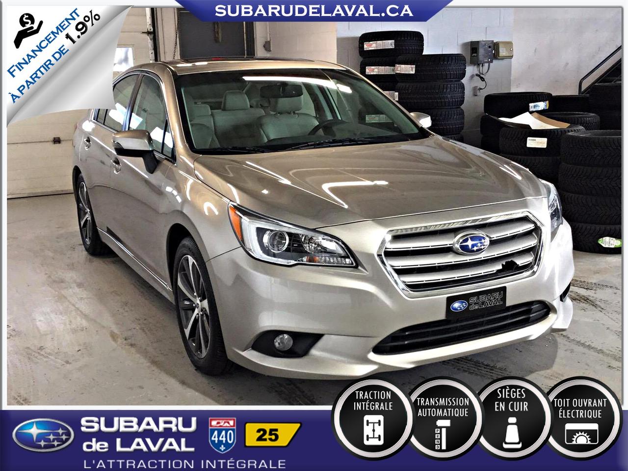 <a href=https://www.subarudelaval.ca/occasion/Subaru-Legacy-2015.html>https://www.subarudelaval.ca/occasion/Subaru-Legacy-2015.html</a>

Caméra de recul, Système de navigation GPS, Toit ouvrant vitré électrique, Contrôle de la température automatique à deux zones, Sièges avant et arrière chauffants en cuir, Système de son Harman Kardon, Hayon à commande électrique, Siège conducteur à 10 réglages électriques et plus encore !!