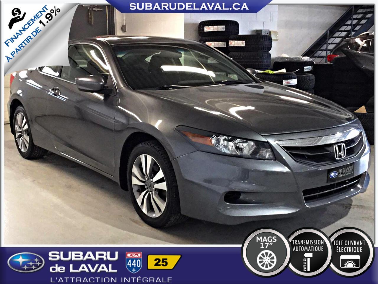 <a href=https://www.subarudelaval.ca/occasion/Honda-Accord-2011.html>https://www.subarudelaval.ca/occasion/Honda-Accord-2011.html</a>

Toit ouvrant, Bluetooth (Mains libres), Vitres électriques, Miroirs électriques, Phares Automatiques, Jantes de 17 pouces