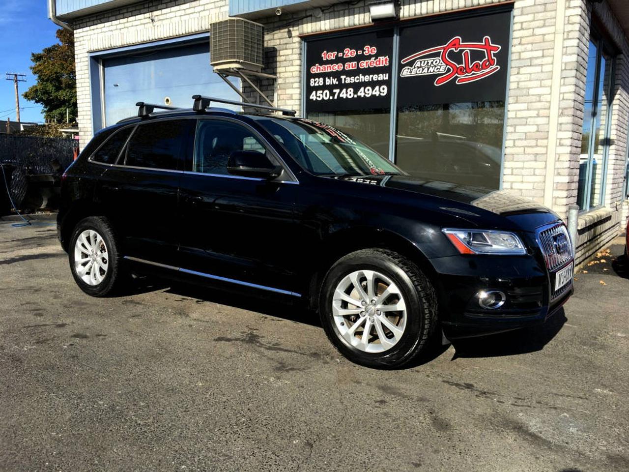 <a href=https://www.autoaubaine.com/Audi-Q5-c6948443.html>https://www.autoaubaine.com/Audi-Q5-c6948443.html</a>

2014 AUDI Q5 2.0 TFSI  QUATTRO PROGRESSIV AVEC TOIT OUVRANT PANORAMIQUE EN SUPERBE CONDITION MECANIQUE ET ESTHETIQUE!!!!! 1 SEUL PROPRIETAIRE, RAPPORT CARPROOF EN MAIN,  NOIR/NOIR, INTERIEUR CUIR, 105400KM, JANTES ALUMINIUM, SUPPORT A BAGAGE ORIGINALE, AILERON, FOG LIGHT, VITRES TEINTEES, TRANSMISSION AUTOMATIQUE, HAYON ELECTRIQUE, SENSOR PARK ASSIST SONAR  ET PLUS...A  VOIR!!!! GARANTIE ET INSPECTION INCLUSES, POSSIBILITE DAJOUTER UNE GARANTIE PROLONGEE DE 5 ANS OU 200000KM ,FINANCEMENT BANCAIRE MAISON 1E 2E 3E CHANCE DE CREDIT DISPONIBLE, AUCUN CAS DE CREDIT REFUSE,  www.autoeleganceselect.ca ou www.autoeleganceselect.com , 
autoeleganceselect@hotmail.com , bureau 
:(450)748-4949, Sans frais :1-(877)302-1684,  cell :(514)573-7344 , fax 
:(450)748-1213 au 828 Boul Taschereau 
longueuil Québec J4K 5B6