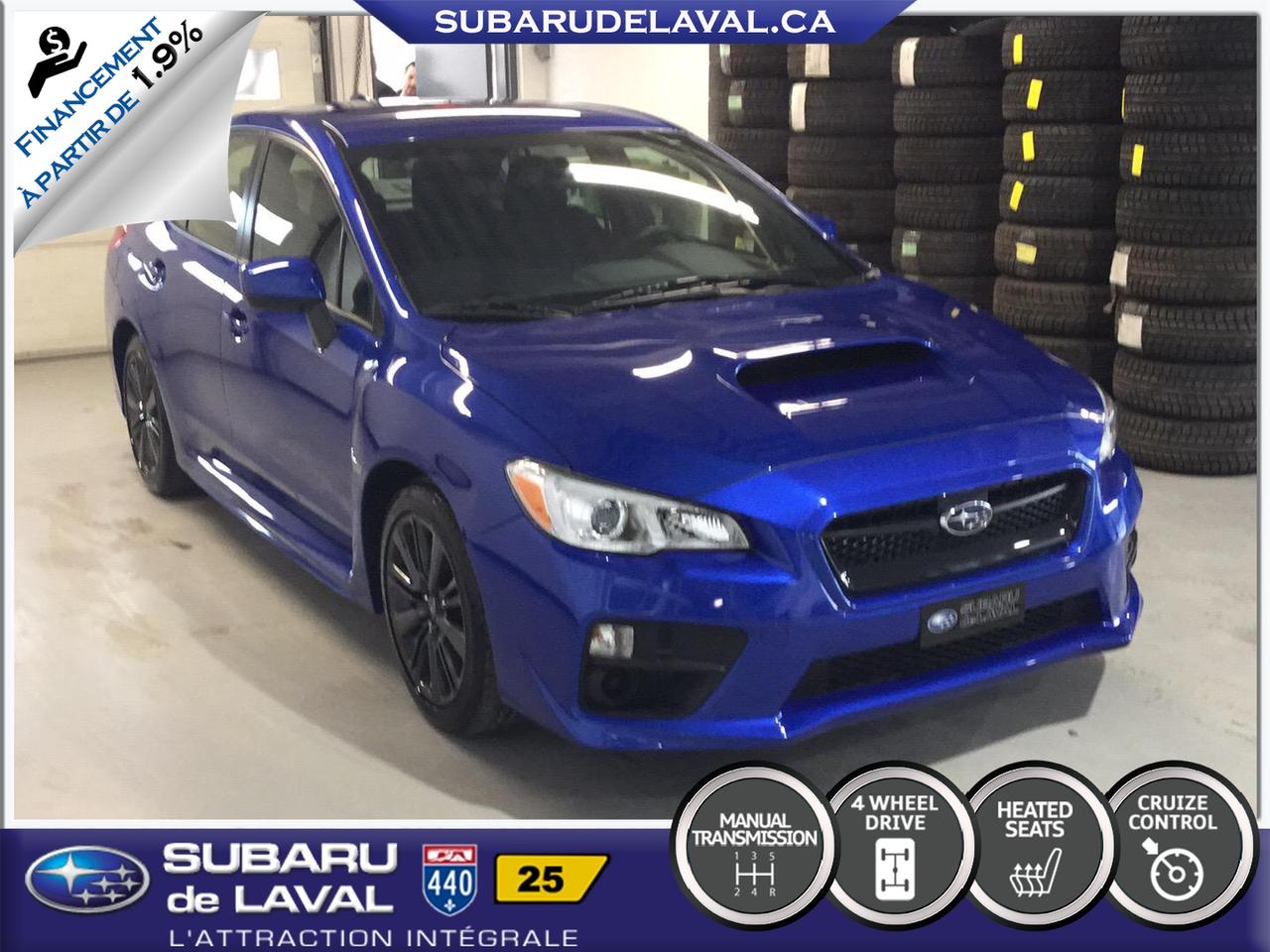 <a href=https://www.subarudelaval.ca/occasion/Subaru-Impreza_WRX-2016.html>https://www.subarudelaval.ca/occasion/Subaru-Impreza_WRX-2016.html</a>

268 chevaux de puissance et 258 lb-pi de couple, Sièges avant chauffants, Volant telescopique inclinable, Contrôle de la température automatique, Caméra de recul, Commandes audio au volant, Bluetooth (mains libres), Jantes de 17 pouces et plus encore !!