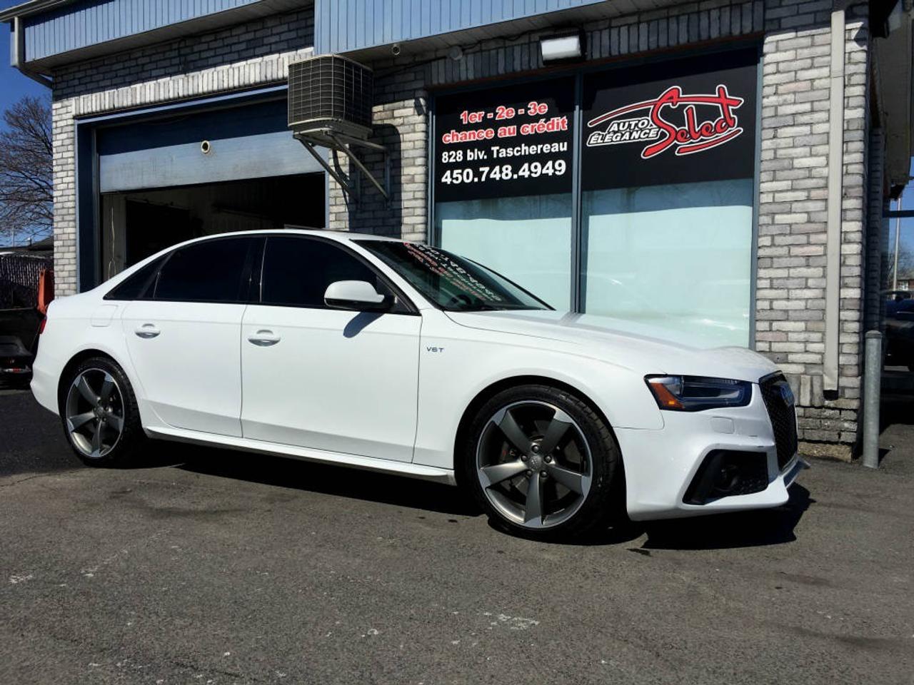 <a href=https://www.autoaubaine.com/Audi-S4-c6968272.html>https://www.autoaubaine.com/Audi-S4-c6968272.html</a>

2014 AUDI S4 PROGRESSIV **MANUAL 6 SPEED** BLANC/NOIR CONDITION SALLE DE MONTRE
465hp environ différentiel sport, navigation, 79900km, black optique pkg, Bumper CAractere Attack, Titanium pkg, plus de 8000$ d option sur le véhicule.