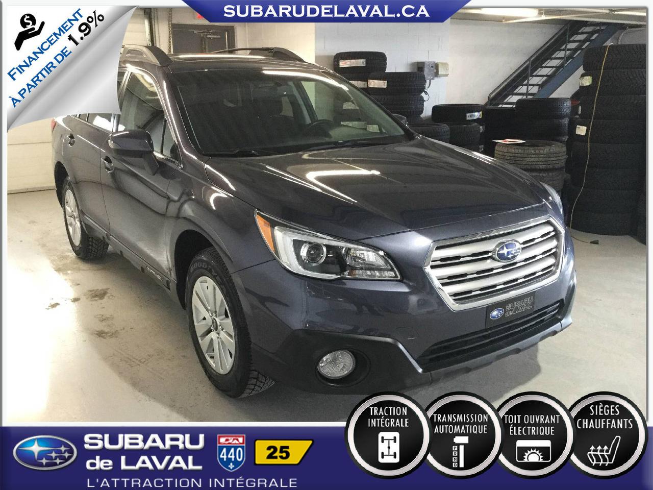 <a href=https://www.subarudelaval.ca/occasion/Subaru-Outback-2015.html>https://www.subarudelaval.ca/occasion/Subaru-Outback-2015.html</a>

Caméra de recul, Toit ouvrant électrique, Sièges avant chauffants, Phares automatiques, Contrôle de la température automatique à deux zones, Hayon à commande électrique, Siège conducteur à dix réglages électriques, Phares antibrouillards halogènes, Bluetooth (mains libres) et plus encore !!
