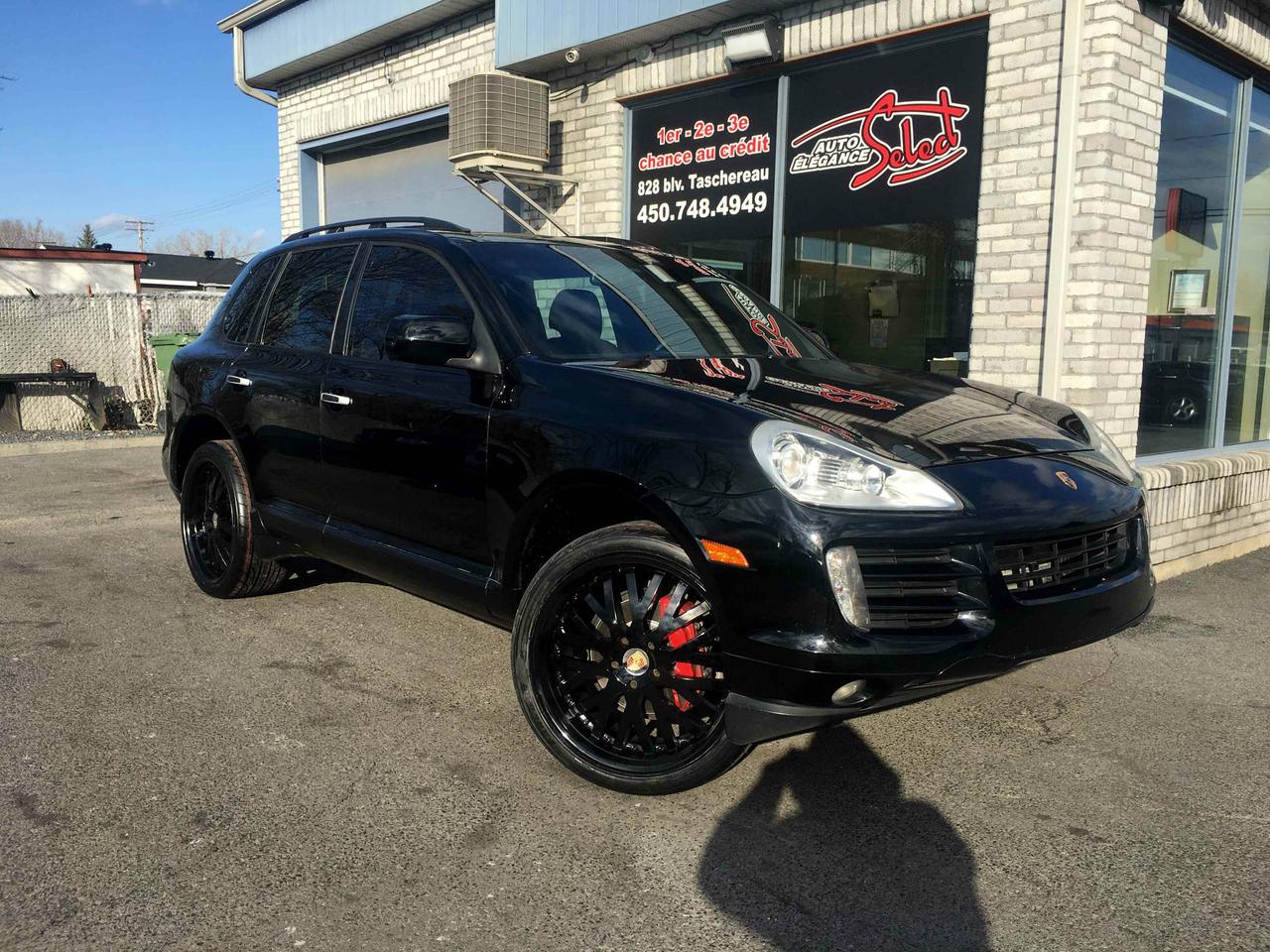 <a href=https://www.autoaubaine.com/Porsche-Cayenne-c6974976.html>https://www.autoaubaine.com/Porsche-Cayenne-c6974976.html</a>

2008 PORSCHE CAYENNE 3.6L V6 ULTRA CLEAN!!! CONDITION SALLE DE MONTRE, NOIR/NOIR, MAGS NOIR 22 POUCES AVEC QUATES PNEUS NEUF!!!! FREINS NEUF AUX QUATRES ROUES, 196000KM, VITRES TEINTEES, FOG LIGHT, TRACTION INTEGRALE, INTERIEUR CUIR, SIEGES ELECTRIQUES ET CHAUFFANTS. TRANSMISSION AUTOMATIQUE, IDENTIFICATION SHERLOCK , AIR CLIMATISE BI-ZONE ET PLUS....A  VOIR!!!!!! POSSIBILITE DAJOUTER UNE GARANTIE PROLONGEE ,FINANCEMENT BANCAIRE MAISON 1E 2E 3E CHANCE DE CREDIT DISPONIBLE, AUCUN CAS DE CREDIT REFUSE ,  www.autoeleganceselect.ca ou 
www.autoeleganceselect.com , 
autoeleganceselect@hotmail.com , bureau 
:(450)748-4949, cell :(514)573-7344 , fax 
:(450)748-1213 au 828 Boul Taschereau 
longueuil Québec J4K 5B6