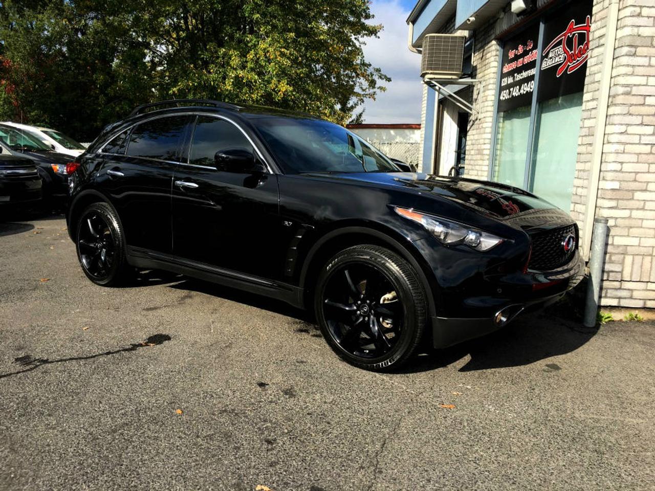 <a href=https://www.autoaubaine.com/Infiniti-QX70-c6944370.html>https://www.autoaubaine.com/Infiniti-QX70-c6944370.html</a>

2017 INFINITI QX70S PREMIUM SPORT AWD BLACK MAGS A LETAT NEUF!!!!! SEULEMENT 16300KM, JAMAIS ACCIDENTE, NOIR/NOIR, CAMERAS 360, SYSTEME DE NAVIGATION, TOIT OUVRANT, MOTEUR 3.7 LITRES 6 CYLINDRES, HAYON ELECTRIQUE, SIEGES ELECTRIQUES ET CHAUFFANTS OU CLIMATISE AVEC FONCTION MEMOIRE, INTERIEUR CUIR,  VITRES TEINTEES, TRACTION INTEGRALE ET PLUS.... A  VOIR!!!!!BALANCE DE GARANTIE INFINITI CANADA ET INSPECTION INCLUSES, POSSIBILITE DAJOUTER UNE GARANTIE PROLONGEE DE 5 ANS OU 200000KM , FINANCEMENT BANCAIRE MAISON 1E 2E 3E CHANCE DE CREDIT DISPONIBLE, AUCUN CAS DE CREDIT REFUSE,  www.autoeleganceselect.ca ou www.autoeleganceselect.com , 
autoeleganceselect@hotmail.com , bureau 
:(450)748-4949, Sans frais :1-(877)302-1684,  cell :(514)573-7344 , fax 
:(450)748-1213 au 828 Boul Taschereau 
longueuil Québec J4K 5B6