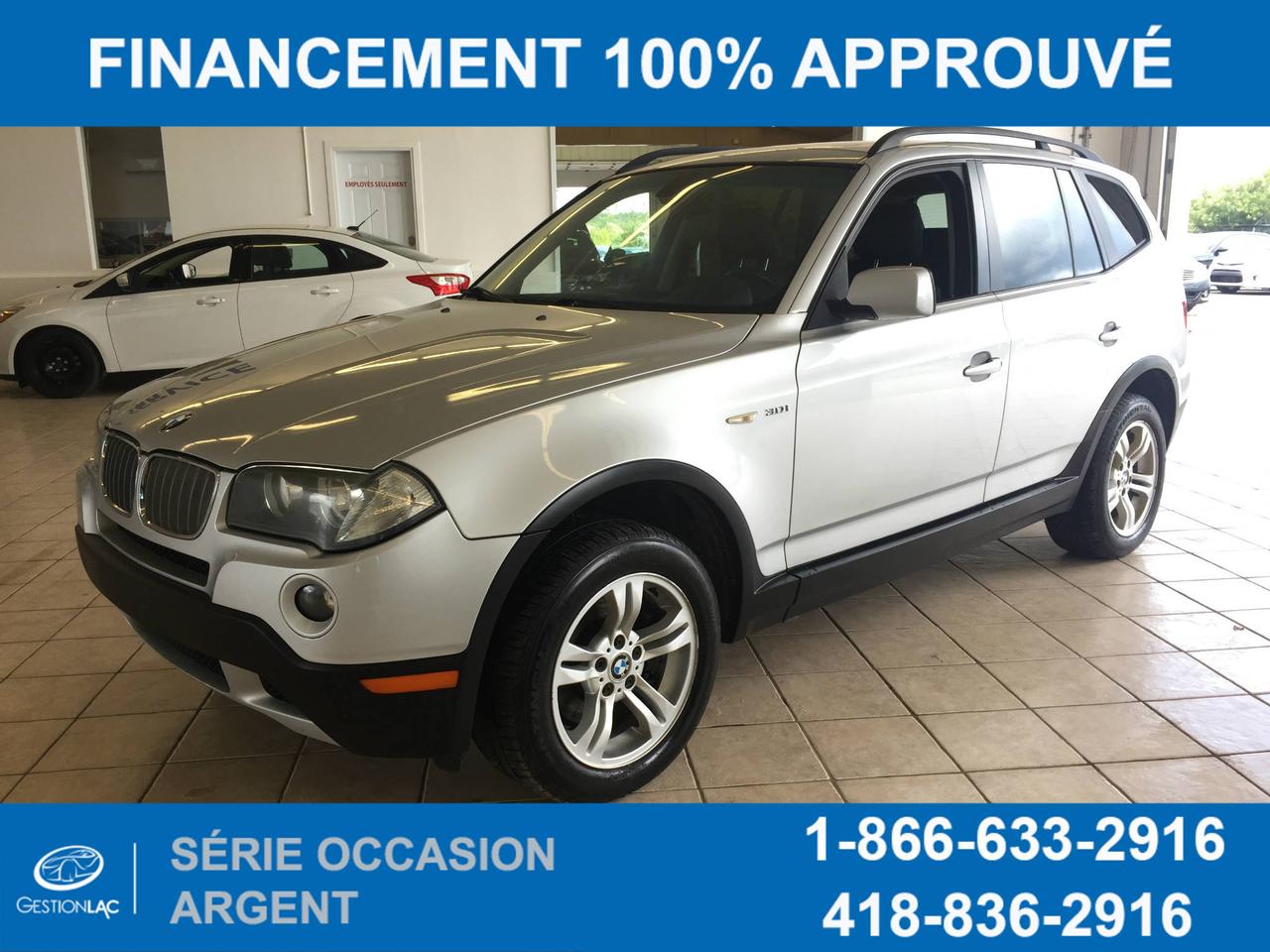 <a href=https://www.gestionlac.com/occasion/BMW-X3-2007.html>https://www.gestionlac.com/occasion/BMW-X3-2007.html</a>

BMW X3 2007 , TOUT EQUIPÉ , CUIR , X-DRIVE, **VENEZ DECOUVRIR LES AVANTAGES DE LA SERIE ARGENT **AUCUN FRAIS DE PRÉPARATION OU FRAIS CACHÉ , VÉHICULE EST IMPECCABLE, FINANCEMENT DISPONIBLE AU MEILLEUR TAUX DU MARCHÉ,MEILLEUR PRIX POUR VOTRE ECHANGE ,NOUS BATTONS TOUS LES PROPOSITIONS DE LA COMPÉTITION , VENTE AU 418-836-2916 OU TEXTO 418-564-7644;