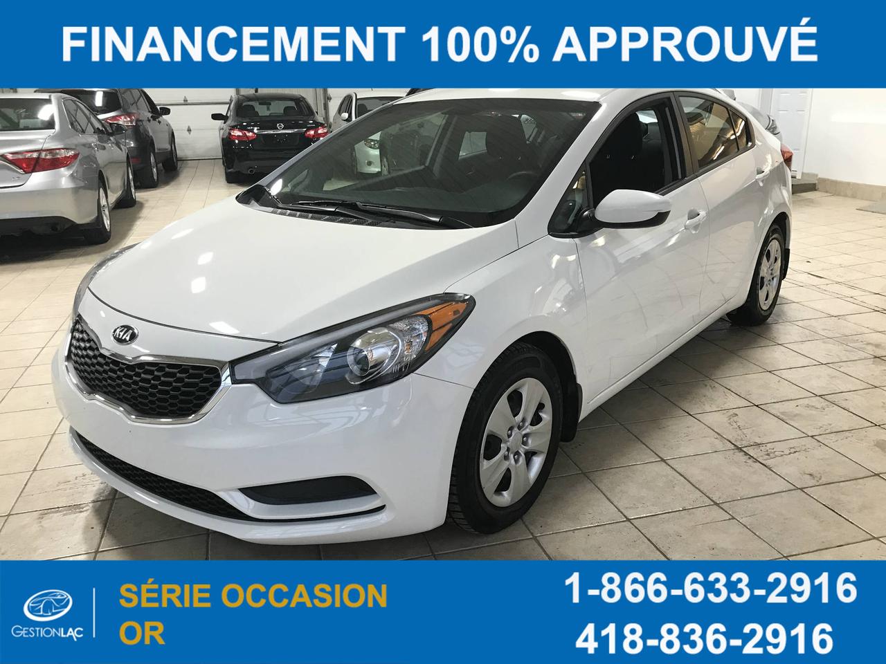 <a href=https://www.gestionlac.com/occasion/Kia-Forte-2016.html>https://www.gestionlac.com/occasion/Kia-Forte-2016.html</a>

KIA FORTE 2016, LX AUTOMATIQUE , TOUT EQUIPÉ , BLUETOOTH , **AUCUN FRAIS DE PRÉPARATION OU FRAIS CACHÉ , VÉHICULE EST IMPECCABLE, FINANCEMENT DISPONIBLE AU MEILLEUR TAUX DU MARCHÉ,MEILLEUR PRIX POUR VOTRE ECHANGE ,NOUS BATTONS TOUS LES PROPOSITIONS DE LA COMPÉTITION , VENTE AU 418-836-2916 OU TEXTO 418-564-7644;