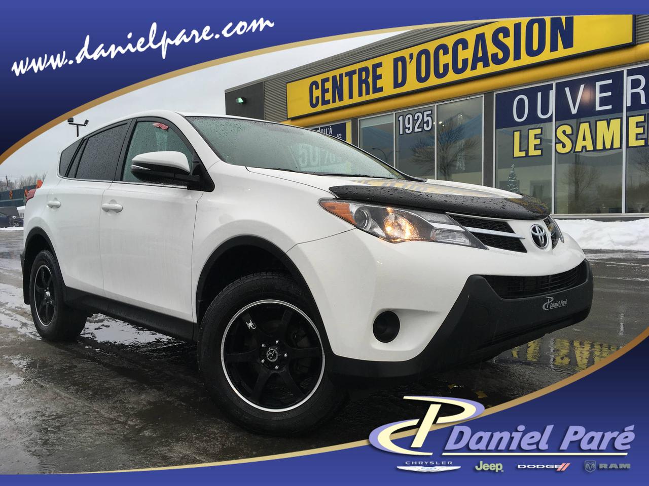 <a href=https://www.danielpareautos.com/occasion/Toyota-RAV4-2015.html>https://www.danielpareautos.com/occasion/Toyota-RAV4-2015.html</a>

GARANTIE PROLONGÉ PLATINE--JAMAIS ACCIDENTÉ--GROUPE ELECTRIQUE--AWD--BLUETOOTH--MAGS--VOLANT AJUSTABLE--PORTES ET VITRES ÉLECTRIQUE--RÉGULATEUR DE VITESSE--MIROIS ÉLECTRIQUE CHAUFFANT--Daniel Paré Auto situé maintenant à Lévis, à 15 minutes de Québec et Montmagny, à proximité de Bellechasse et de la Beauce. Nous vous offrons une large gamme de véhicule de luxe, sport, sous-compact, compact, familiale, fourgonnette, VUS, camion, 4x4 et AWD. Nous fessons affaire avec la majorité des institutions financières et avons plusieurs options de financement tel que, Accord D, 2ième et 3ième chance au crédit, redressement de crédit. Notre équipe enthousiasme et professionnel vous attends. Ouvert 6 jours semaine, du lundi au vendredi de 9h à 20h et le samedi de 10h à 15h.