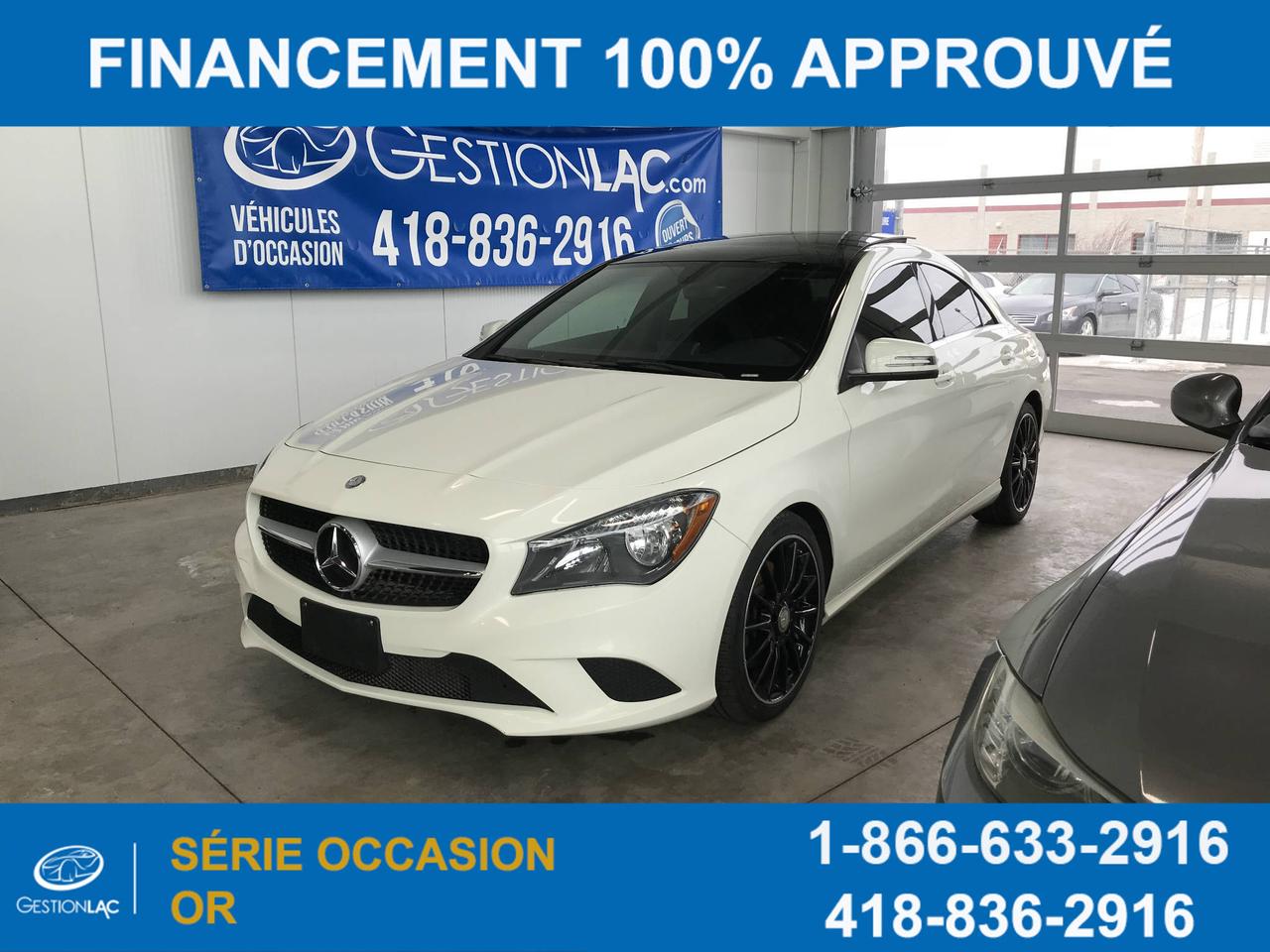 <a href=https://www.gestionlac.com/occasion/MercedesBenz-CLA250-2014.html>https://www.gestionlac.com/occasion/MercedesBenz-CLA250-2014.html</a>

MERCEDES-BENZ CLA250 4MATIC 2014 TOUT EQUIPÉ ** TOIT PANORAMIQUE ** AWD ** SIEGES AVANT ELECTRIQUE , MEMOIRE, CHAUFFANT ** CAMERA DE RECUL ** **AUCUN FRAIS DE PRÉPARATION OU FRAIS CACHÉ , VÉHICULE EST IMPECCABLE, FINANCEMENT DISPONIBLE AU MEILLEUR TAUX DU MARCHÉ,MEILLEUR PRIX POUR VOTRE ECHANGE ,NOUS BATTONS TOUS LES PROPOSITIONS DE LA COMPÉTITION , VENTE AU 418-836-2916 OU TEXTO 418-564-7644;