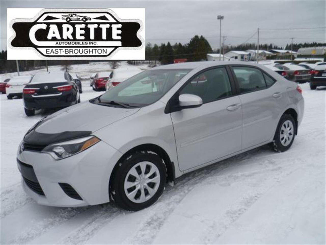 <a href=https://www.autoaubaine.com/Toyota-Corolla-c6977853.html>https://www.autoaubaine.com/Toyota-Corolla-c6977853.html</a>

Bluetooth,Depuis 27 ans, Carette Automobiles est une entreprise familiale offrant le plus beau choix en Beauce Appalaches avec plus de 150 véhicules en inventaire. Tous vérifiés et garanties à 100%, en grande partie 1 seul propriétaire et jamais accidentés. Un rapport Carproof vous est remis sur demande lors de lachat. Taux à partir de 4.95%, en plus de la 1er, 2e, 3e et 4e chance au crédit.     Venez rencontrer un membre de notre famille pour qui lhonnêteté et le service est une priorité depuis le début.    Tout notre inventaire au www.caretteauto.com