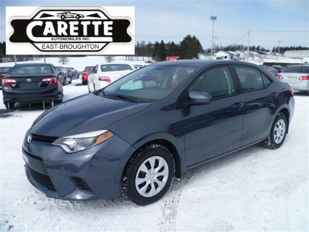 <a href=https://www.autoaubaine.com/Toyota-Corolla-c6778305.html>https://www.autoaubaine.com/Toyota-Corolla-c6778305.html</a>

6 vitesses,Bluetooth,Garantie PEA Platine 22 mai 2018 ou 100000 kilo. Depuis 27 ans, Carette Automobiles est une entreprise familiale offrant le plus beau choix en Beauce Appalaches avec plus de 150 véhicules en inventaire. Tous vérifiés et garanties à 100%, en grande partie 1 seul propriétaire et jamais accidentés. Un rapport Carproof vous est remis sur demande lors de lachat. Taux à partir de 4.95%, en plus de la 1er, 2e, 3e et 4e chance au crédit.     Venez rencontrer un membre de notre famille pour qui lhonnêteté et le service est une priorité depuis le début.    Tout notre inventaire au www.caretteauto.com