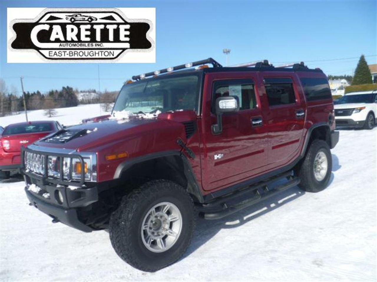 <a href=https://www.autoaubaine.com/Hummer-H2-c6980400.html>https://www.autoaubaine.com/Hummer-H2-c6980400.html</a>

TV-DVD,Bluetooth, sieges mémoire+ ventiles,Depuis 27 ans, Carette Automobiles est une entreprise familiale offrant le plus beau choix en Beauce Appalaches avec plus de 150 véhicules en inventaire. Tous vérifiés et garanties à 100%, en grande partie 1 seul propriétaire et jamais accidentés. Un rapport Carproof vous est remis sur demande lors de lachat. Taux à partir de 4.95%, en plus de la 1er, 2e, 3e et 4e chance au crédit.         Venez rencontrer un membre de notre famille pour qui lhonnêteté et le service est une priorité depuis le début.        Tout notre inventaire au www.caretteauto.com