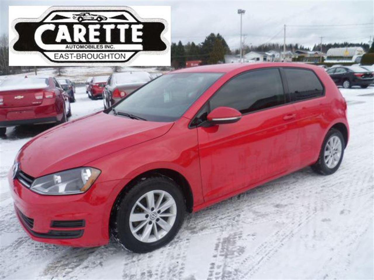 <a href=https://www.autoaubaine.com/Volkswagen-Golf-c6978240.html>https://www.autoaubaine.com/Volkswagen-Golf-c6978240.html</a>

5 vitesses,Bluetooth,Depuis 27 ans, Carette Automobiles est une entreprise familiale offrant le plus beau choix en Beauce Appalaches avec plus de 150 véhicules en inventaire. Tous vérifiés et garanties à 100%, en grande partie 1 seul propriétaire et jamais accidentés. Un rapport Carproof vous est remis sur demande lors de lachat. Taux à partir de 4.95%, en plus de la 1er, 2e, 3e et 4e chance au crédit.     Venez rencontrer un membre de notre famille pour qui lhonnêteté et le service est une priorité depuis le début.    Tout notre inventaire au www.caretteauto.com