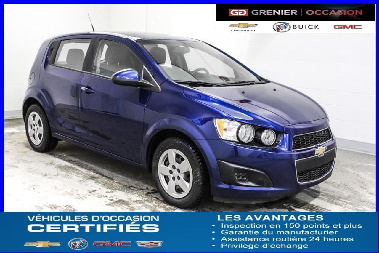 <a href=https://www.autoaubaine.com/Chevrolet-Sonic-c7017349.html>https://www.autoaubaine.com/Chevrolet-Sonic-c7017349.html</a>

COMMANDES VOCALES COMMANDES AUDIO AU VOLANT + air climatisé + volant inclinable + portes à verrouillage électrique    Garantie jusquau 4 Avril 2019 ou 160 000 kilomètres    À voir absolument : un superbe CHEVROLET SONIC 2014, à vendre chez  GRENIER OCCASION CHEVROLET BUICK GMC  NOUS SOMMES OUVERT 7 JOURS PAR SEMAINE POUR MIEUX VOUS SERVIR  1275 CARRÉ MASSON , TERREBONNE    Nous sommes situé à 20 minutes Saint-Eustache/ Saint-Jérôme/Laval/Repentigny/montréal.  Programme de véhicules d occasion certifiés. Rapport Carproof disponible gratuitement. Inspection en 150 points.  Le prix affiché inclus un rabais de 500 $ avec un financement.