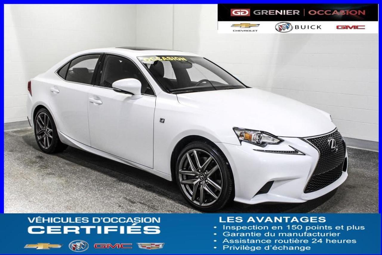 <a href=https://www.autoaubaine.com/Lexus-IS-c7021459.html>https://www.autoaubaine.com/Lexus-IS-c7021459.html</a>

JAMAIS ACCIDENTÉ + VOLANT CHAUFFANTS SIÈGES CHAUFFANTS, VENTILÉS ET ÉLECTRIQUES + cuir rouge + navigation + toit ouvrant + caméra de recul + démarrage bouton-poussoir + mags 18 + avertisseur dangle mort + régulateur de vitesse + commandes vocales + commandes audio au volant + volant inclinable + groupe électrique + air climatisé    Garantie jusquau 31 Mai 2022 ou 110 000 kilomètres    À voir absolument : un superbe LEXUS IS300 2016, à vendre chez  GRENIER OCCASION CHEVROLET BUICK GMC  NOUS SOMMES OUVERT 7 JOURS PAR SEMAINE POUR MIEUX VOUS SERVIR  1275 CARRÉ MASSON , TERREBONNE    Nous sommes situé à 20 minutes Saint-Eustache/ Saint-Jérôme/Laval/Repentigny/montréal.  Programme de véhicules d occasion certifiés. Rapport Carproof disponible gratuitement. Inspection en 150 points.  Le prix affiché inclus un rabais de 500 $ avec un financement.